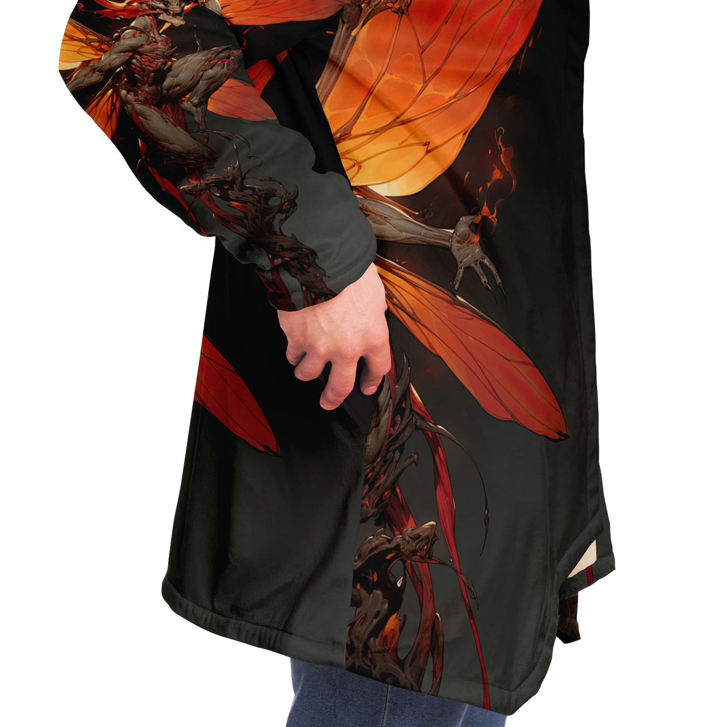 Flaming Dragonspryte Microfleece Cloak