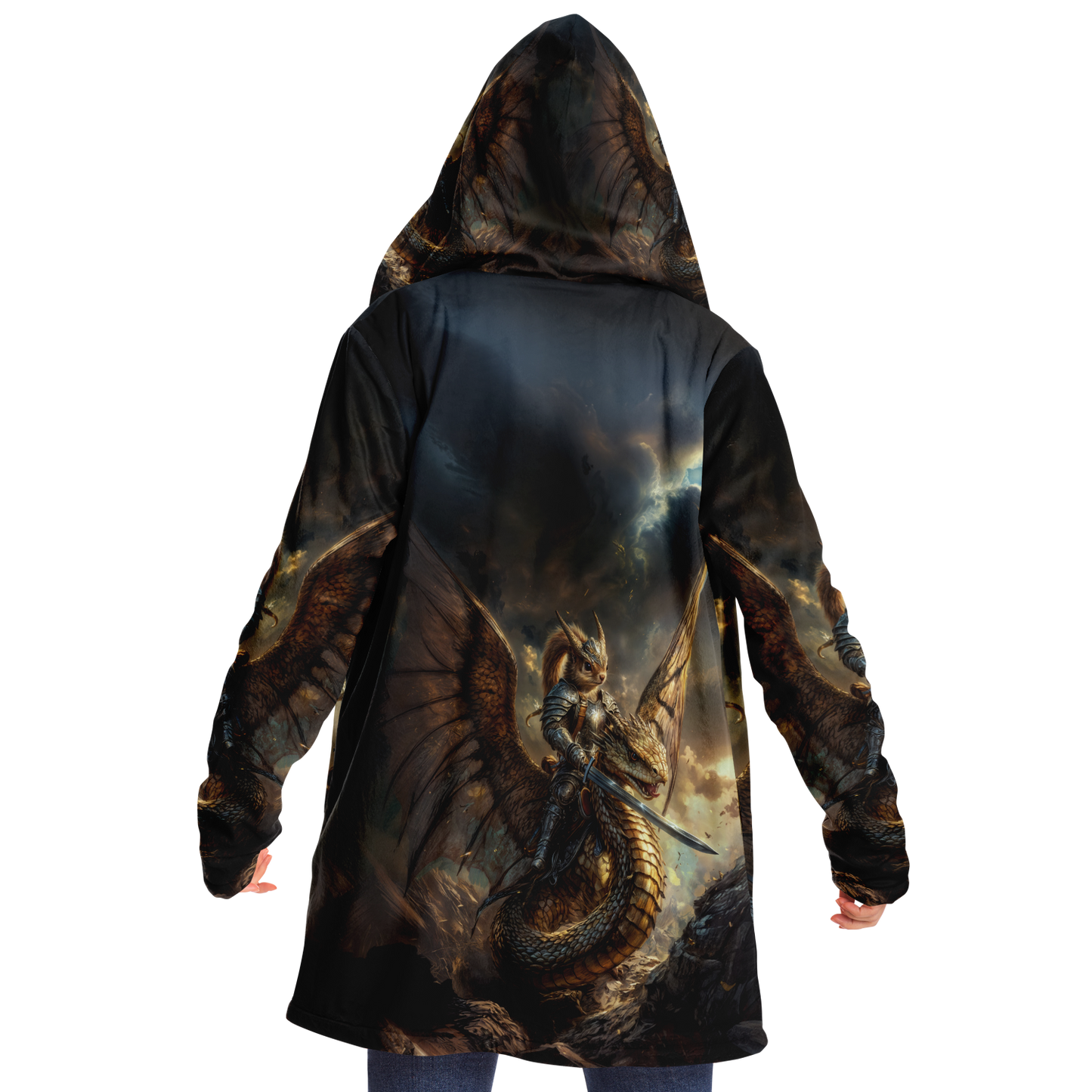 Winged Fury of the Squirrel Rider! Microfleece Cloak