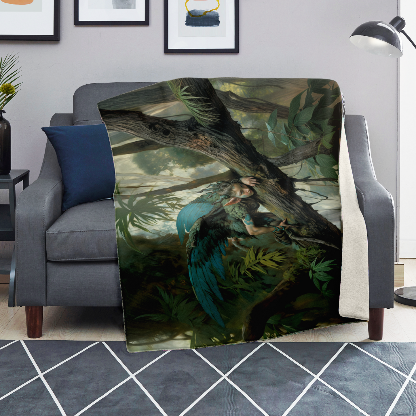 The Woodland Sprite’s Watcher Premium Microfleece Blanket