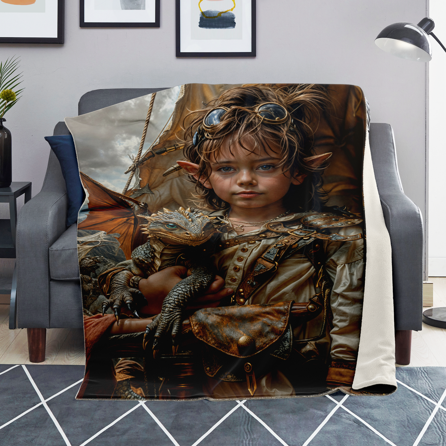 Premium Microfleece Sky Pirate Cadets Blanket