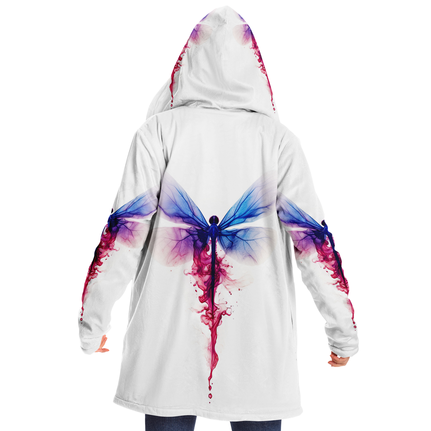 Inkblot Dragonfly Microfleece Cloak