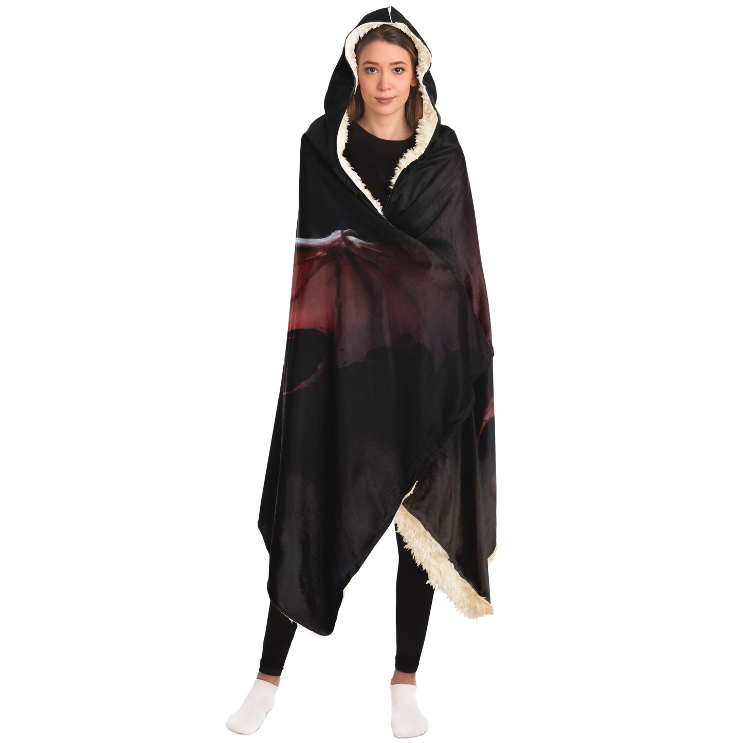 Winged Nightmare Hooded Blanket