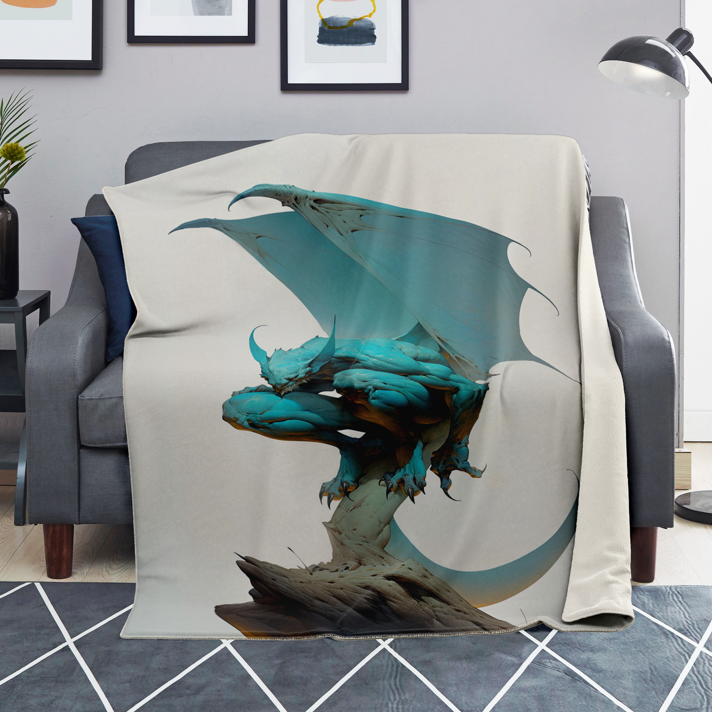 Winged Trickster Premium Microfleece Blanket