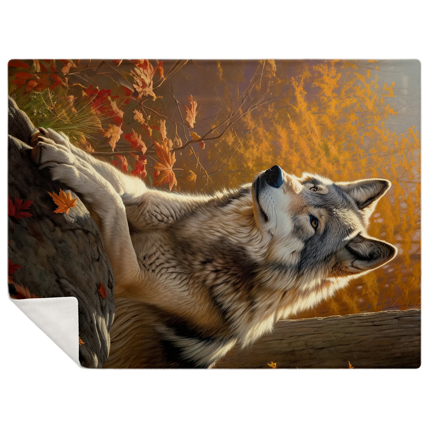 Watcher Wolf Microfleece Blanket