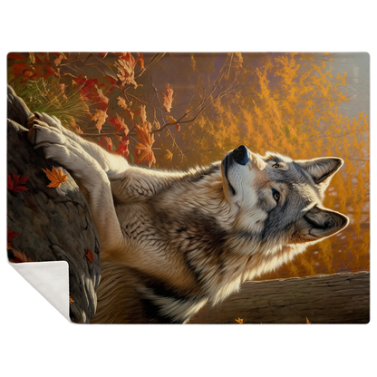 Watcher Wolf Microfleece Blanket