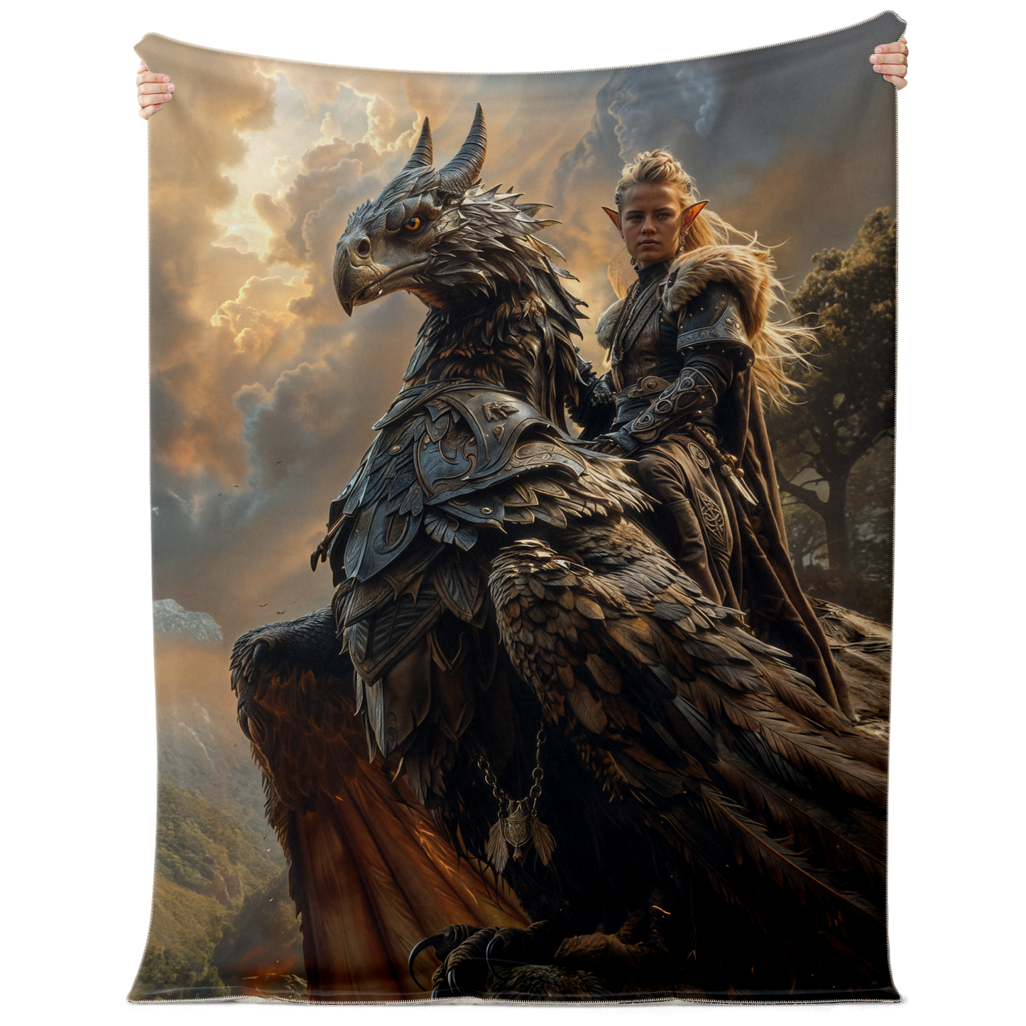 Black Rider Premium Microfleece Blanket