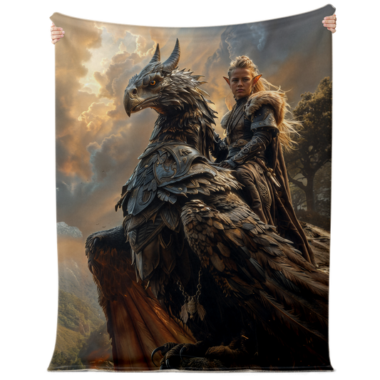 Black Rider Premium Microfleece Blanket