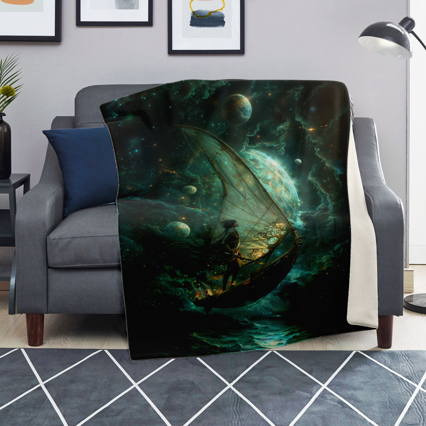 Astral Navigator Premium Microfleece Blanket