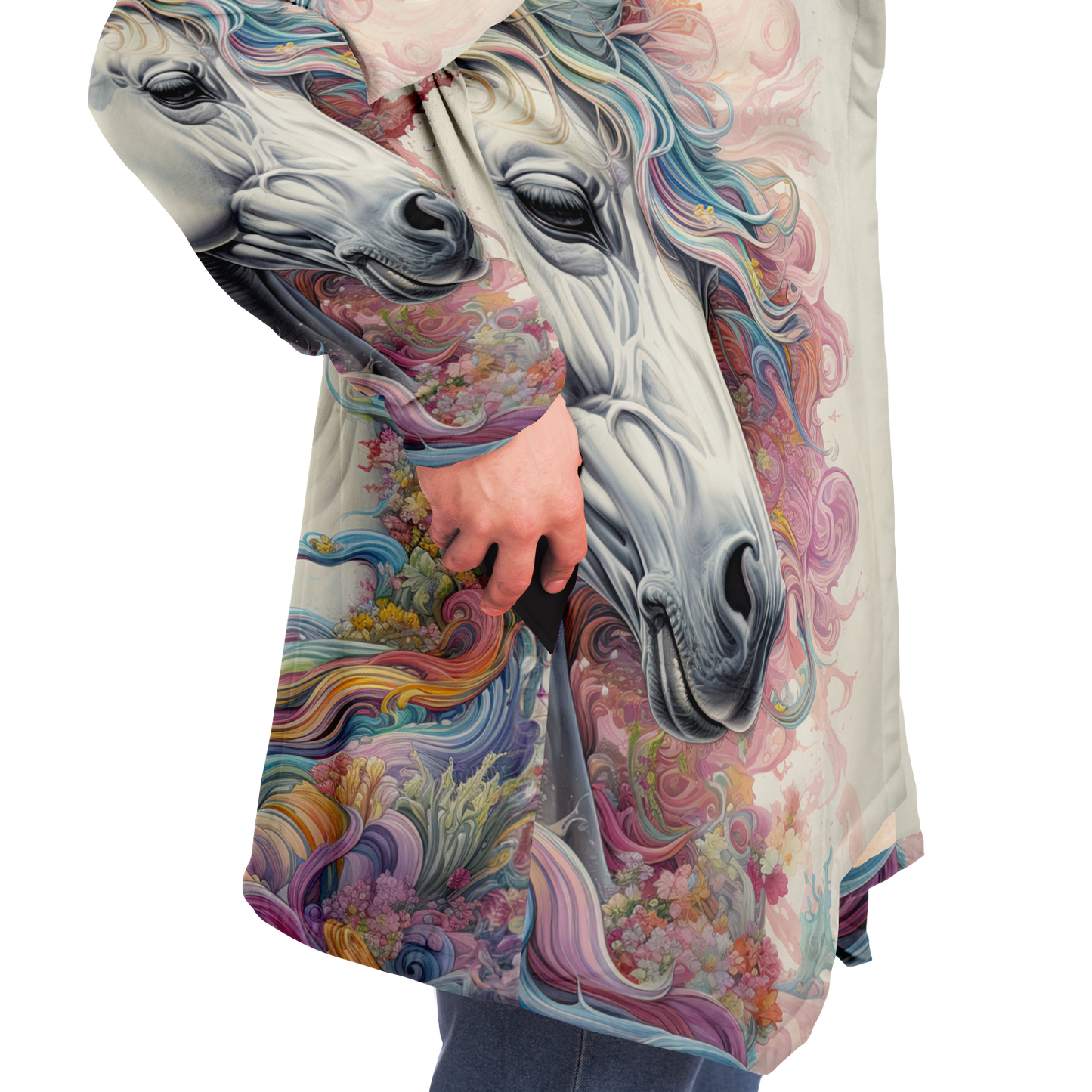 Fluro Unicorn Microfleece Cloak