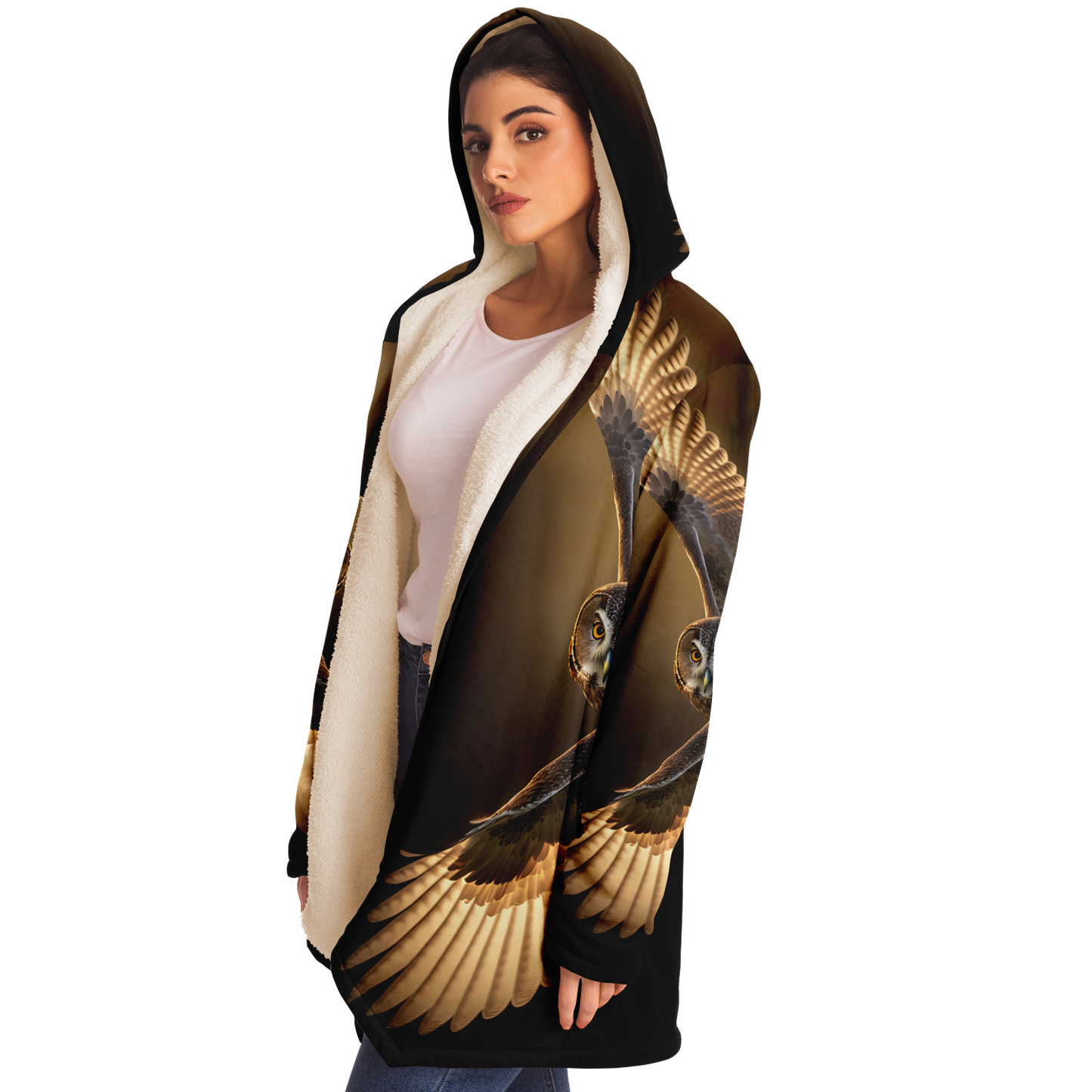 Aerial Twister Owl Microfleece Cloak