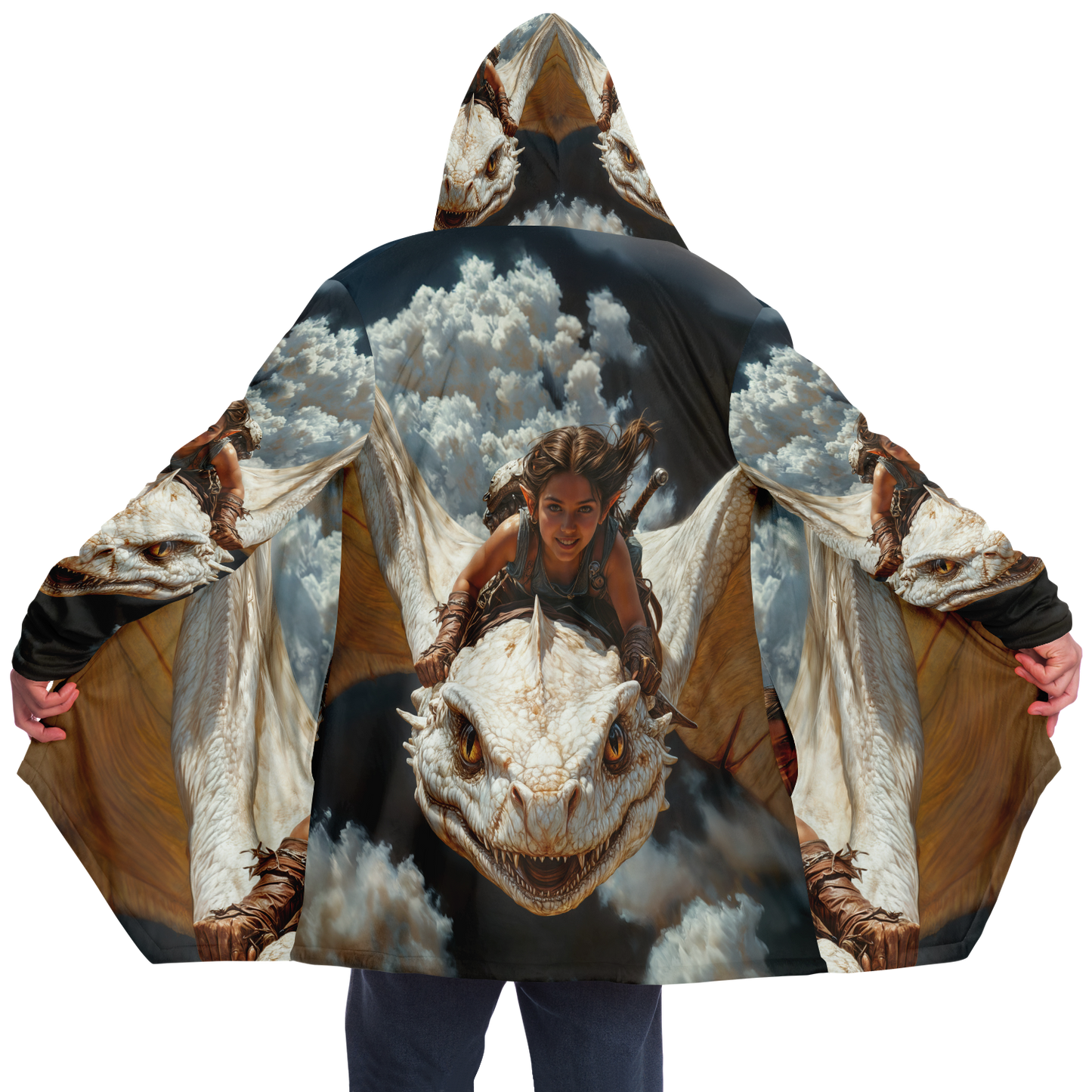 The Dragon Rider’s Smile Microfleece Cloak