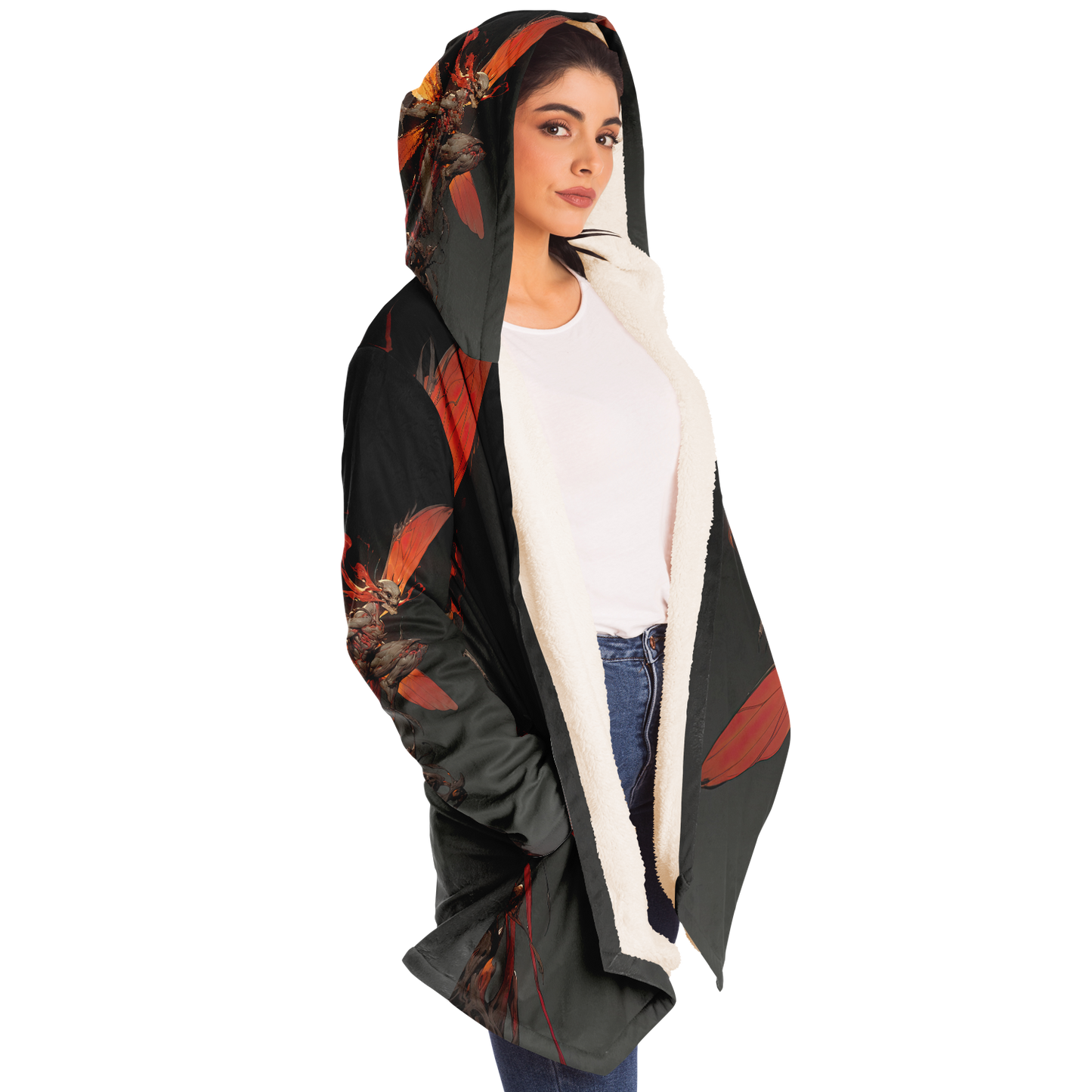 Flaming Dragonspryte Microfleece Cloak