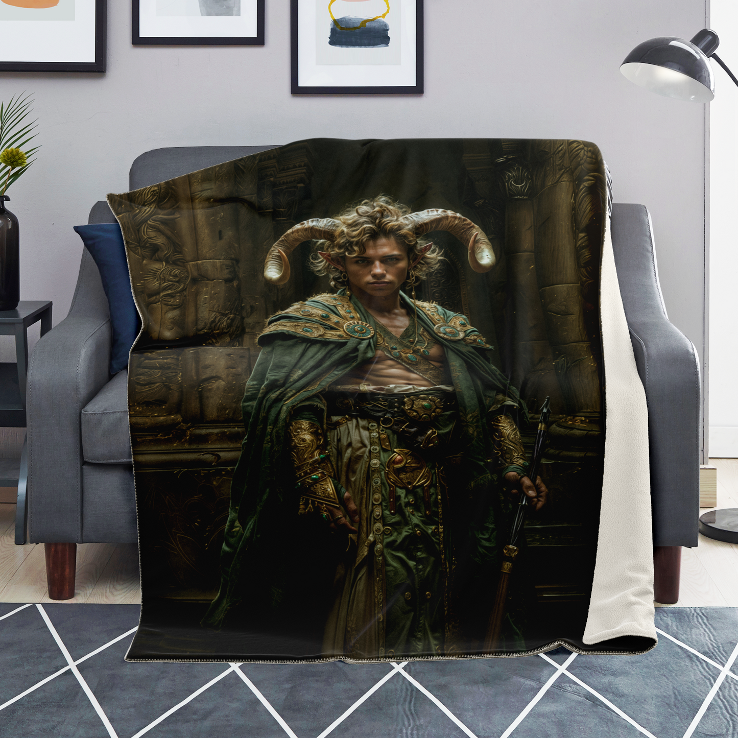 Mage Temple Guard Premium Microfleece Blanket