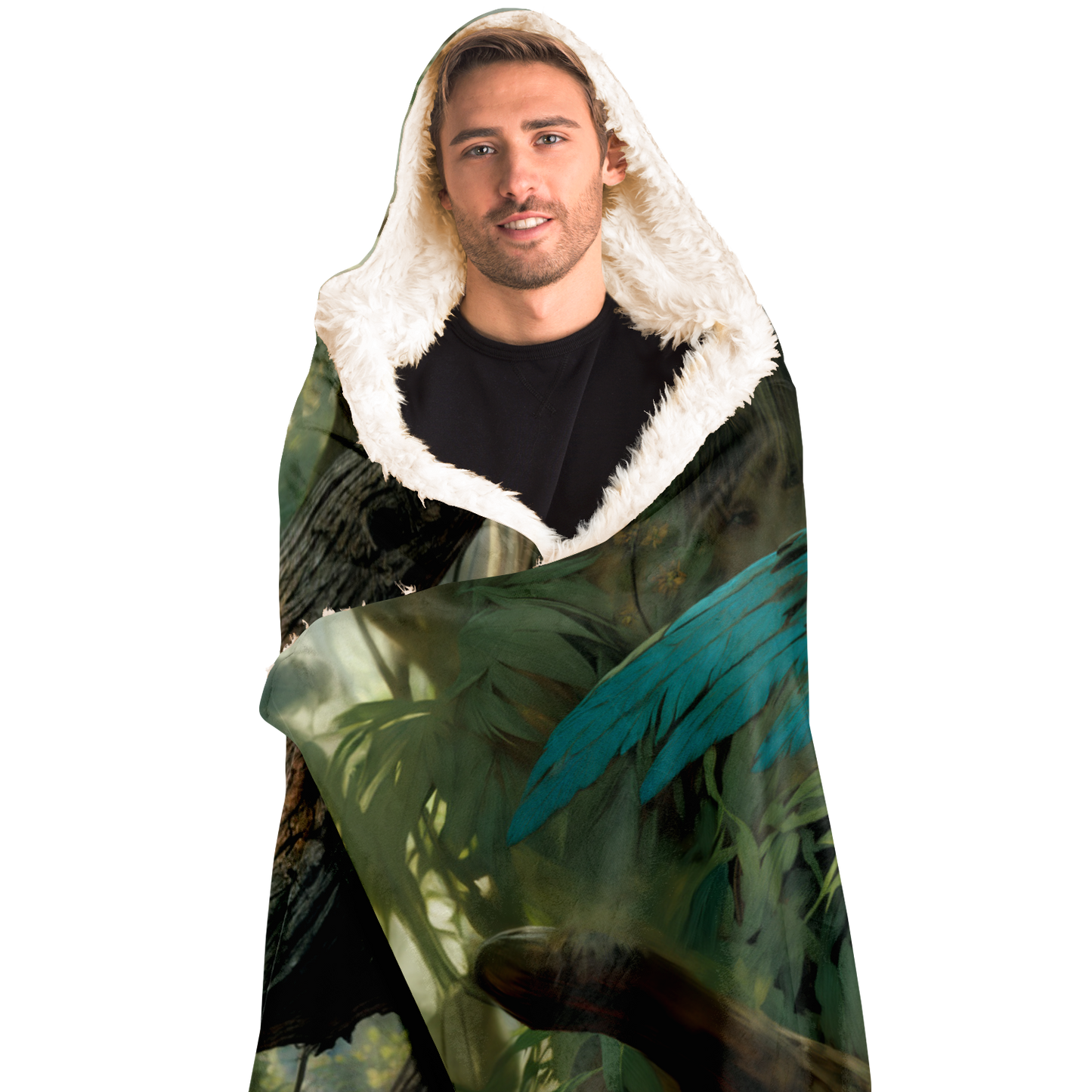 The Woodland Sprite’s Watcher Hooded Blanket