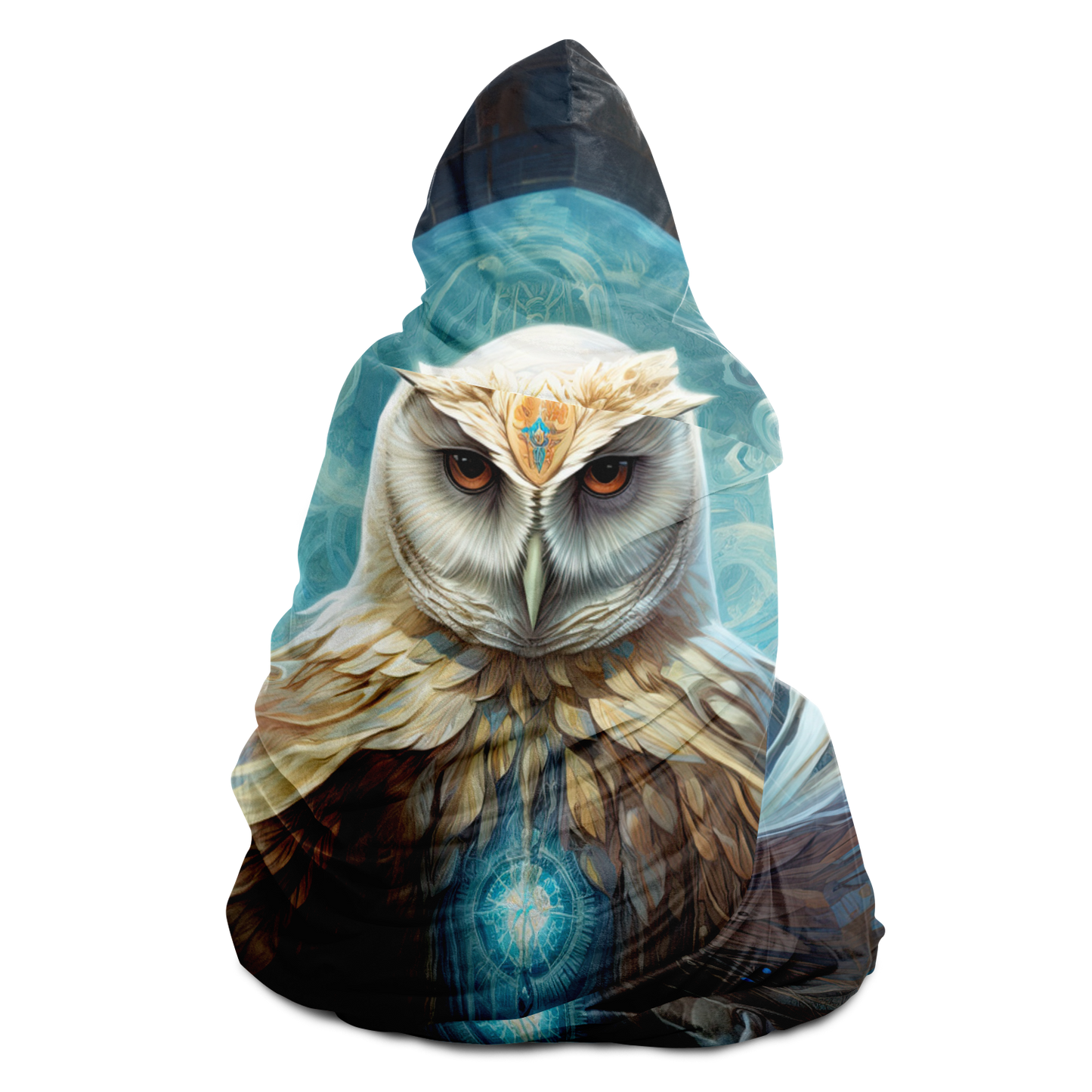 Owl Deity Hooded Blanket