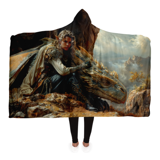 Clifftop Contemplation Hooded Blanket