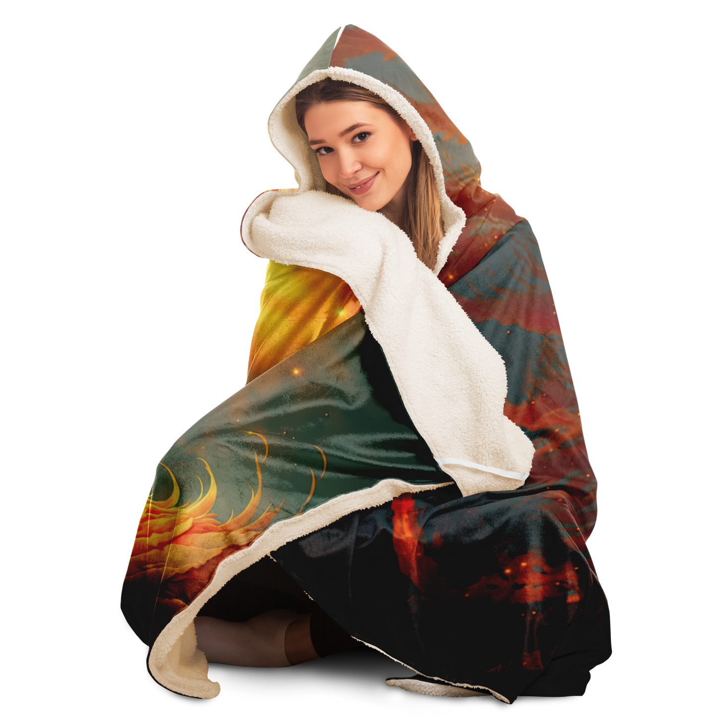 Feathers Of The Phoenix Hooded Blanket