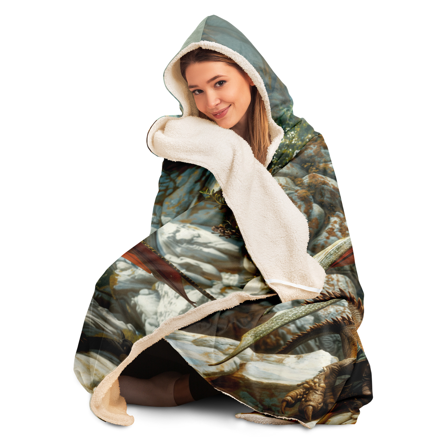 The Dragons Apprentice Hooded Blanket