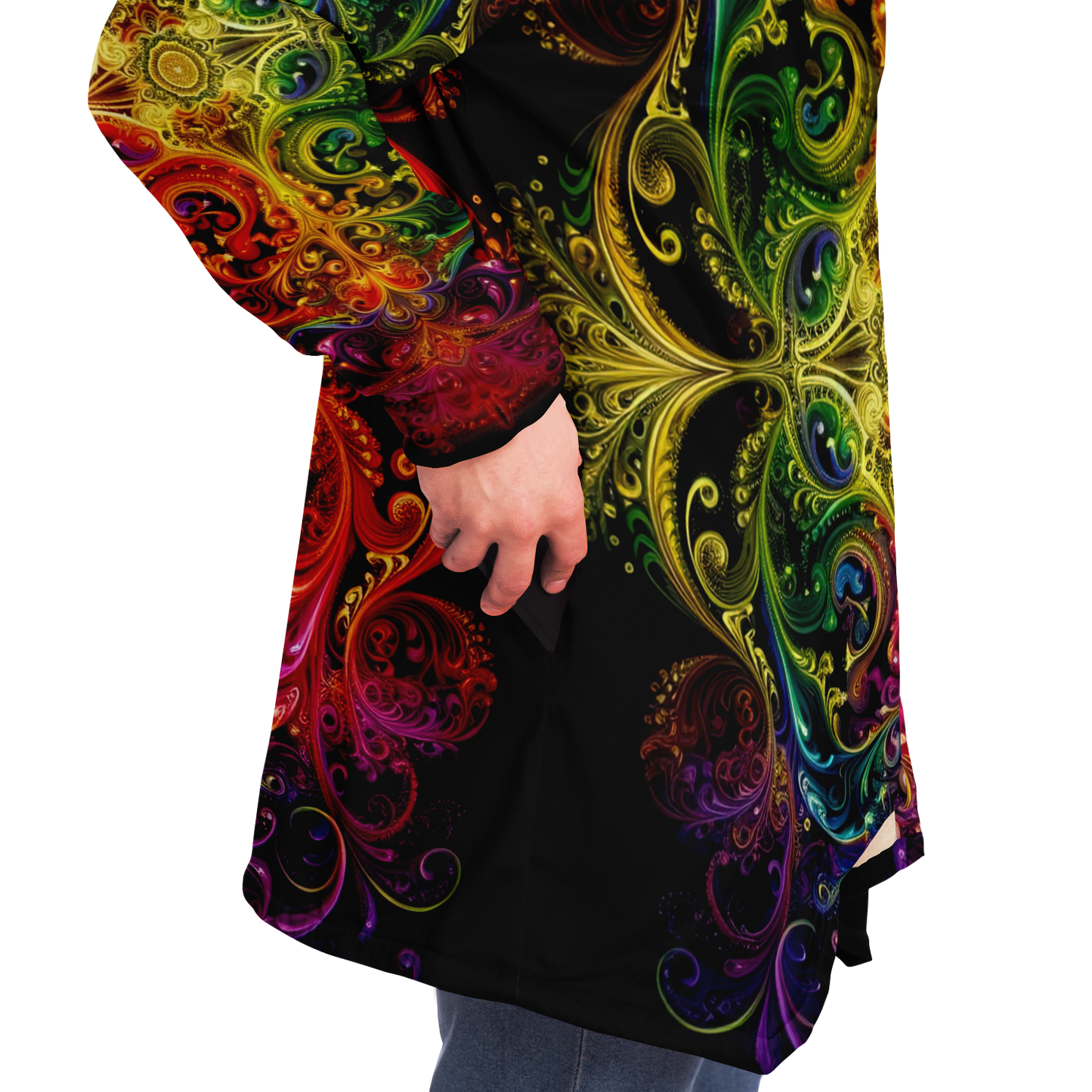 Rainbow Lace Microfleece Festival Cloak