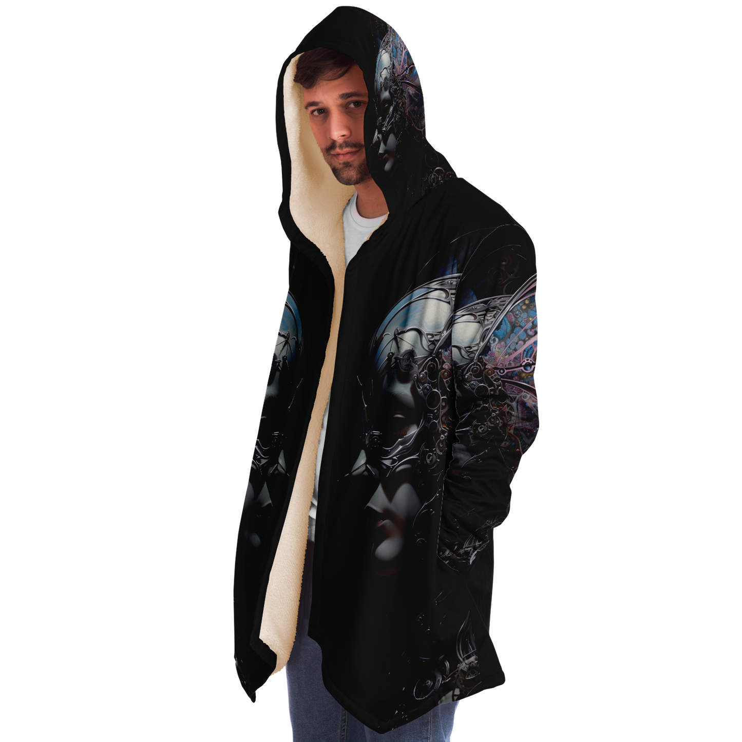 Cybernetic Butterfly Microfleece Cloak