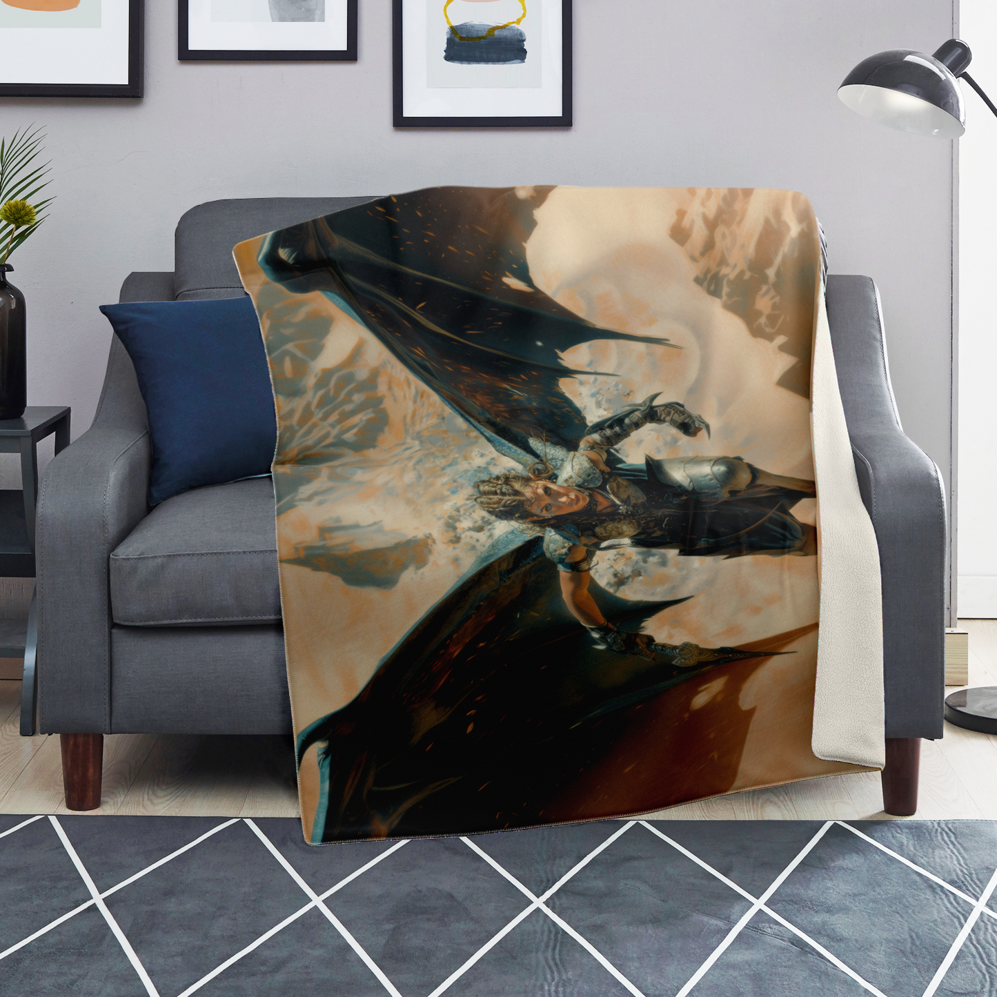 Winged Revenge Premium Microfleece Blanket