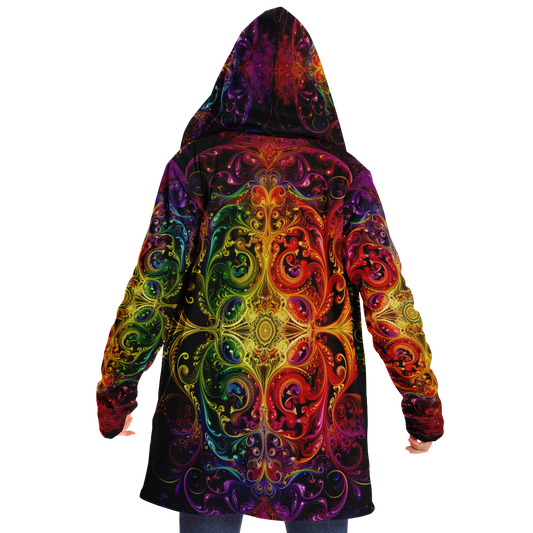 Rainbow Lace Microfleece Festival Cloak