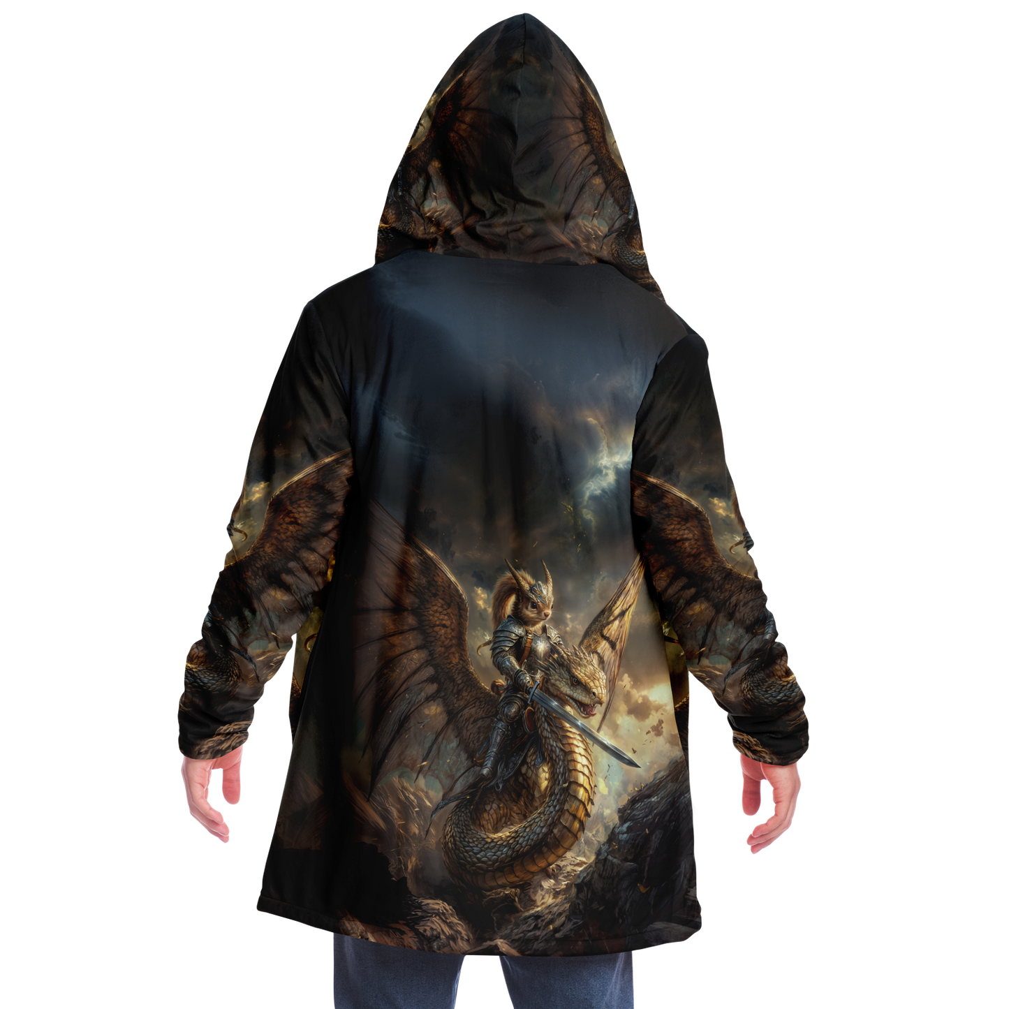 Winged Fury of the Squirrel Rider! Microfleece Cloak