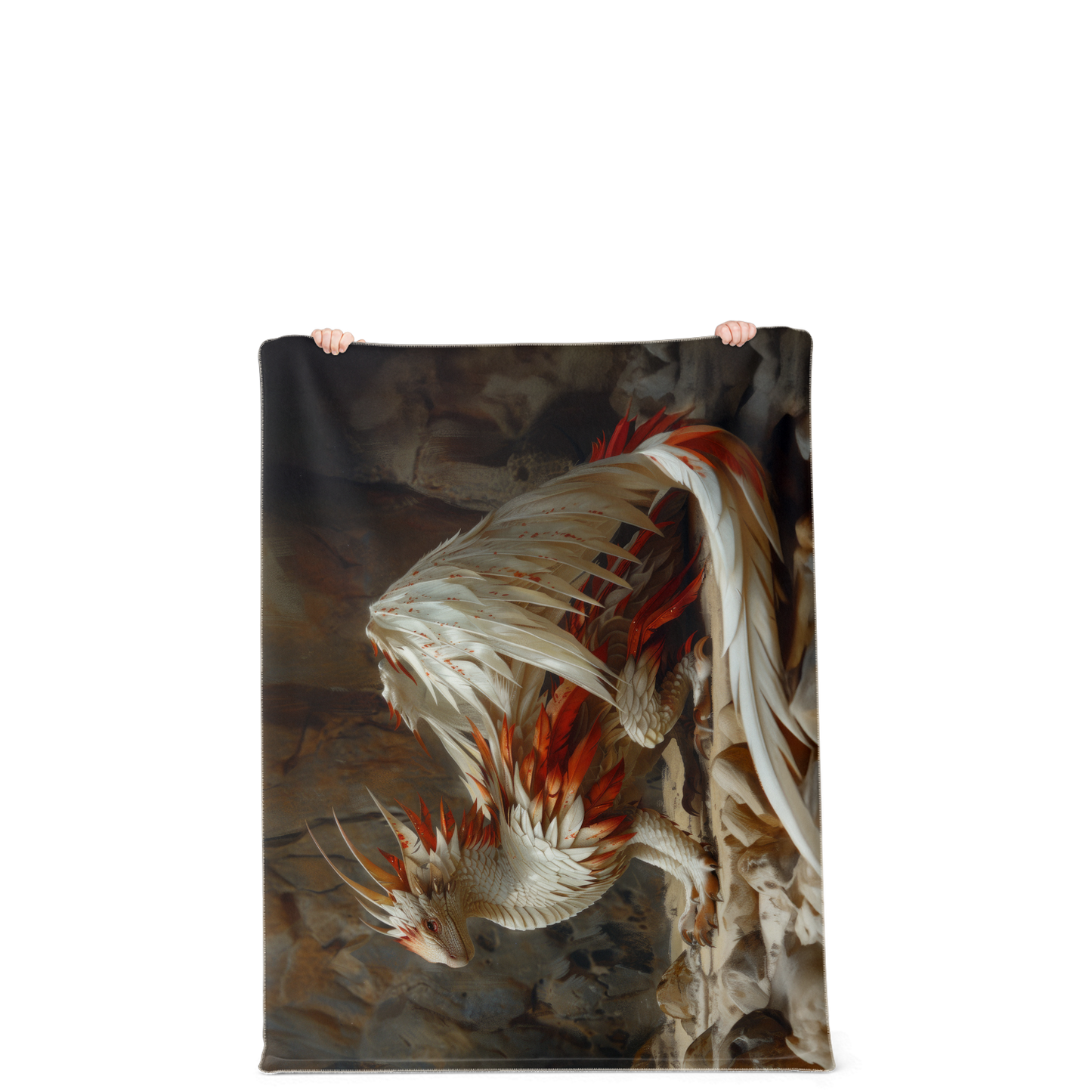 Snowfire Dragon Premium Microfleece Blanket