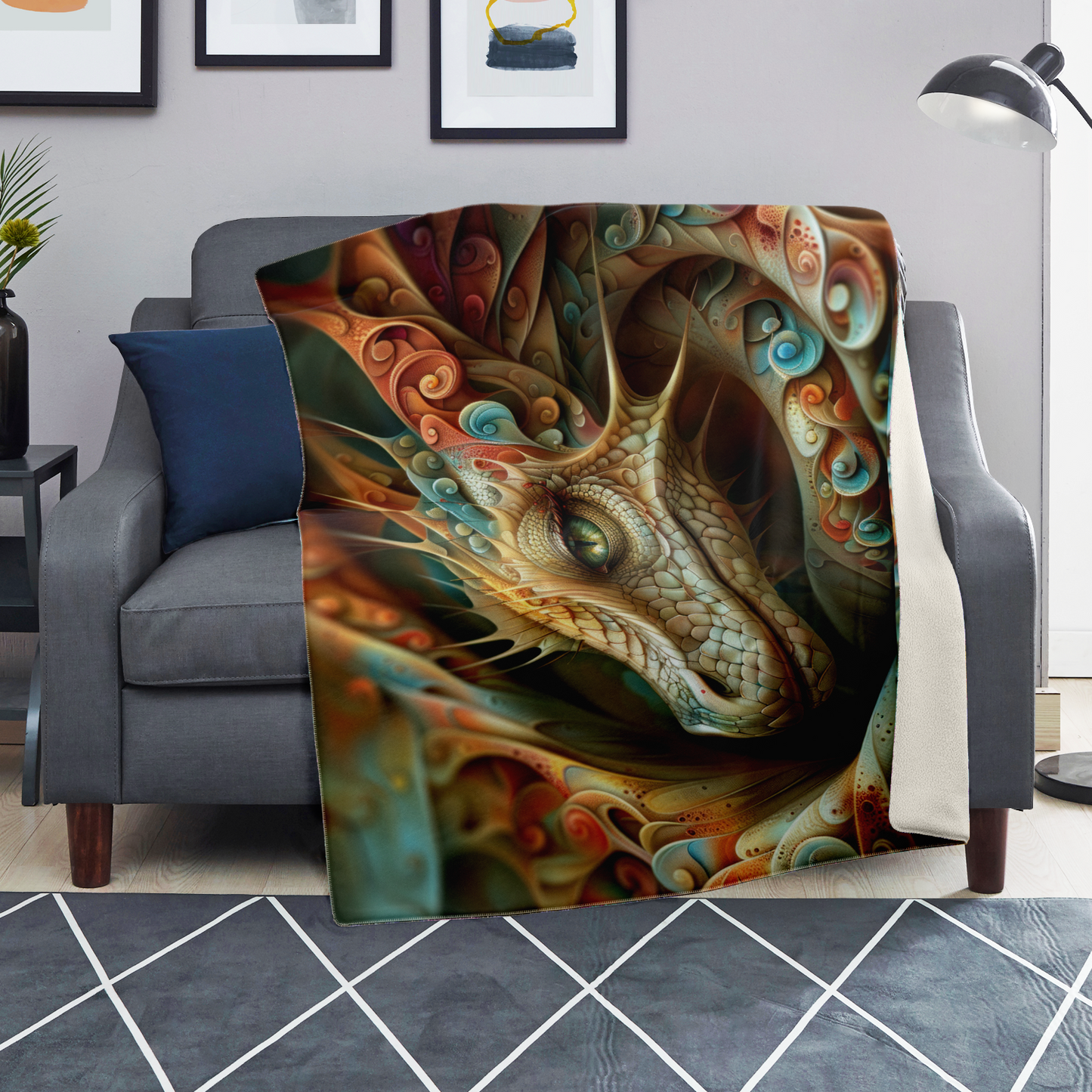 Premium Microfleece Spiralwyrm Blanket