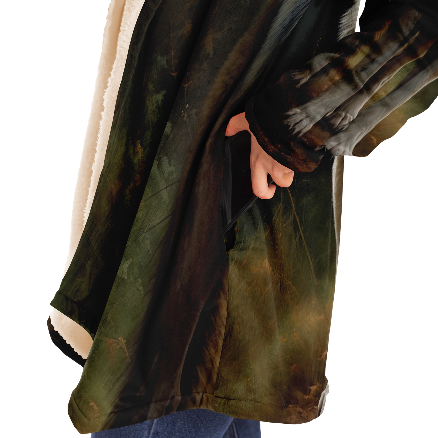 Spirit Wolf Microfleece Cloak