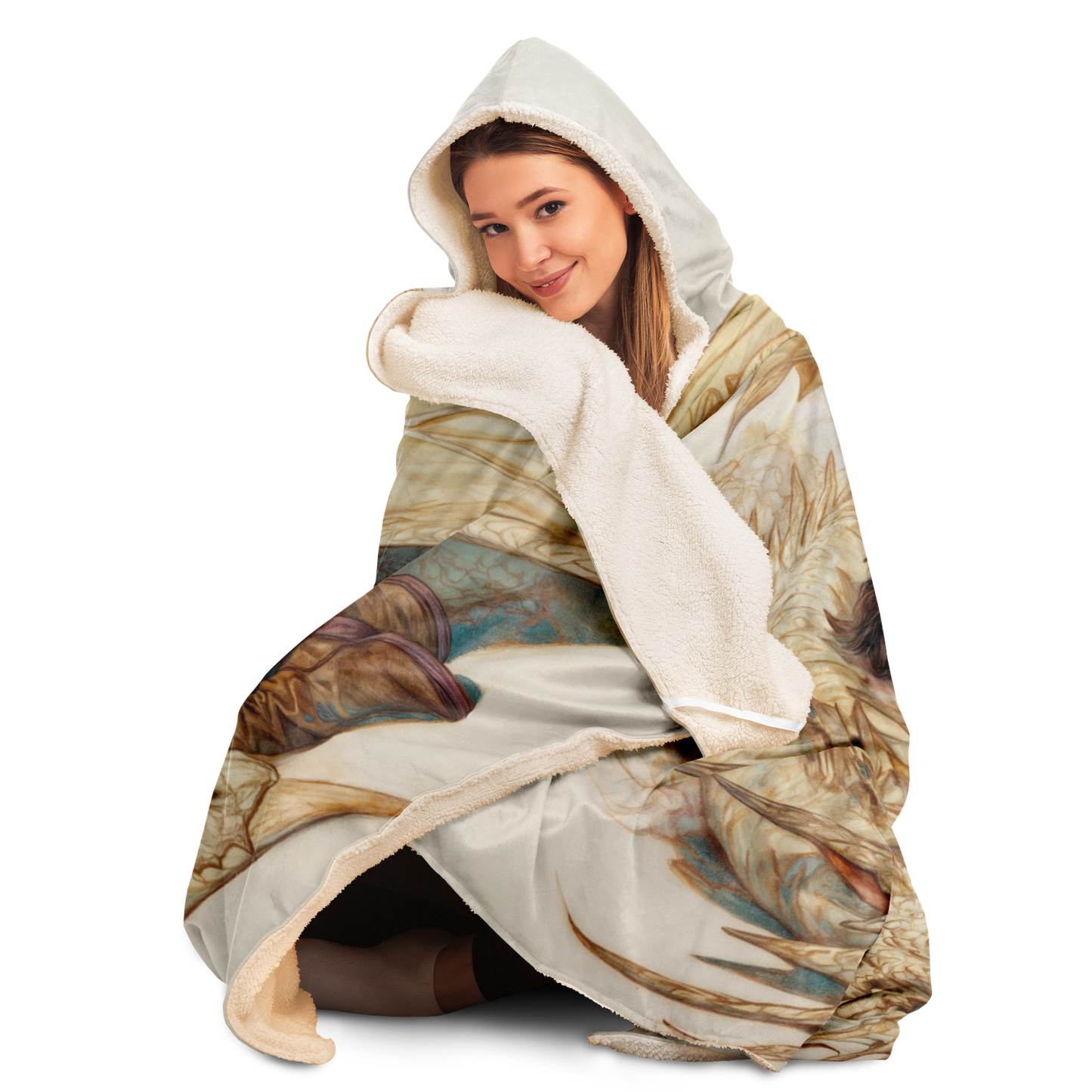 Dragon Guardians Protection Hooded Blanket