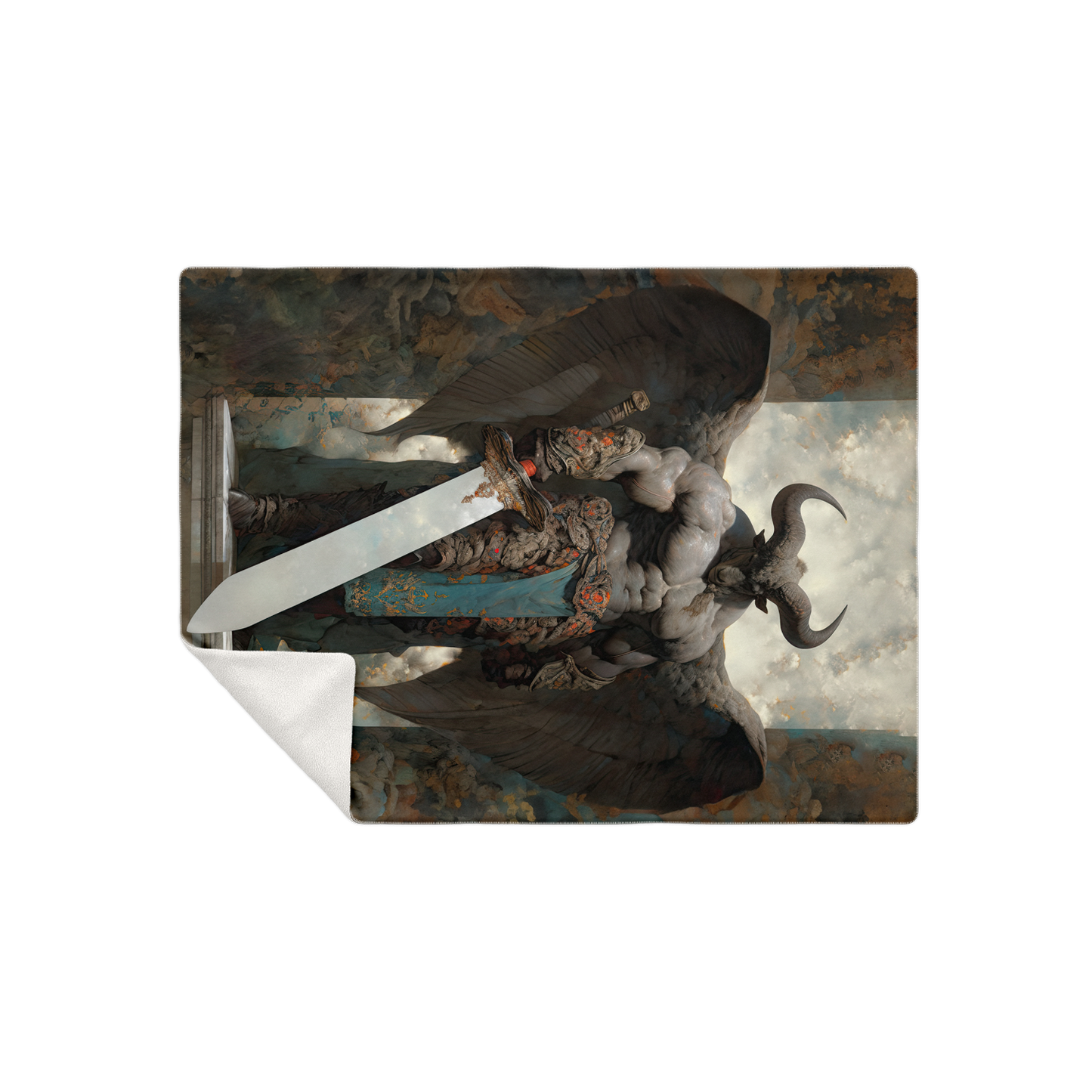 Winged Minotaur Premium Microfleece Blanket