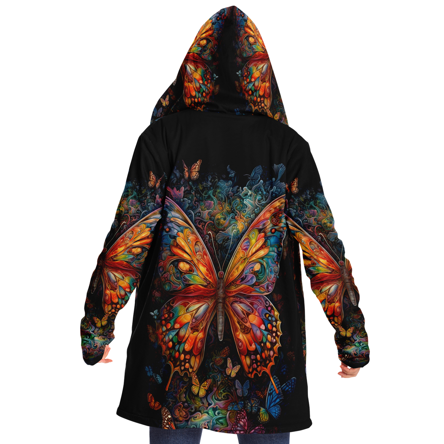 Psychedelic Monarch Microfleece Cloak