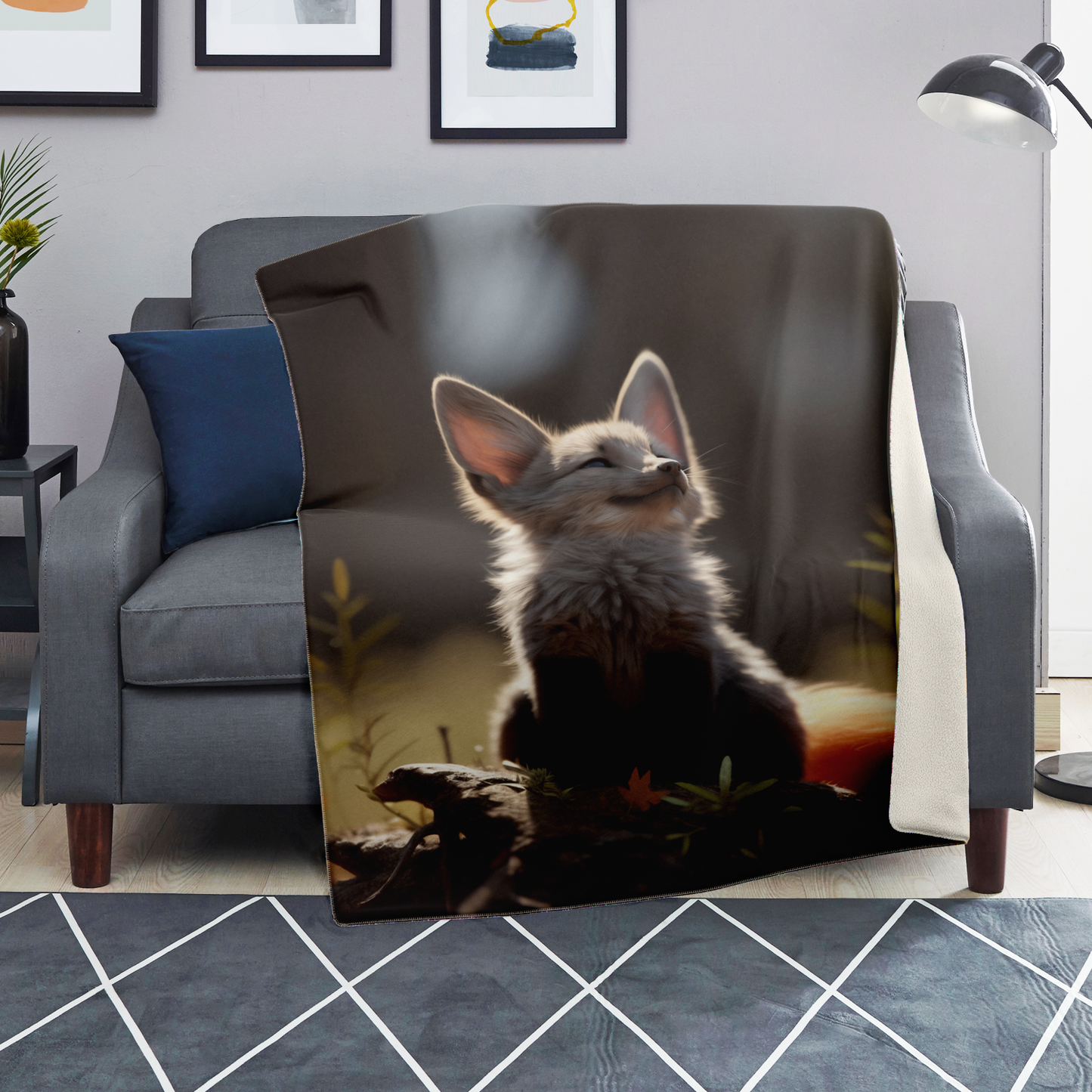 Dawn Fox Premium Microfleece Blanket