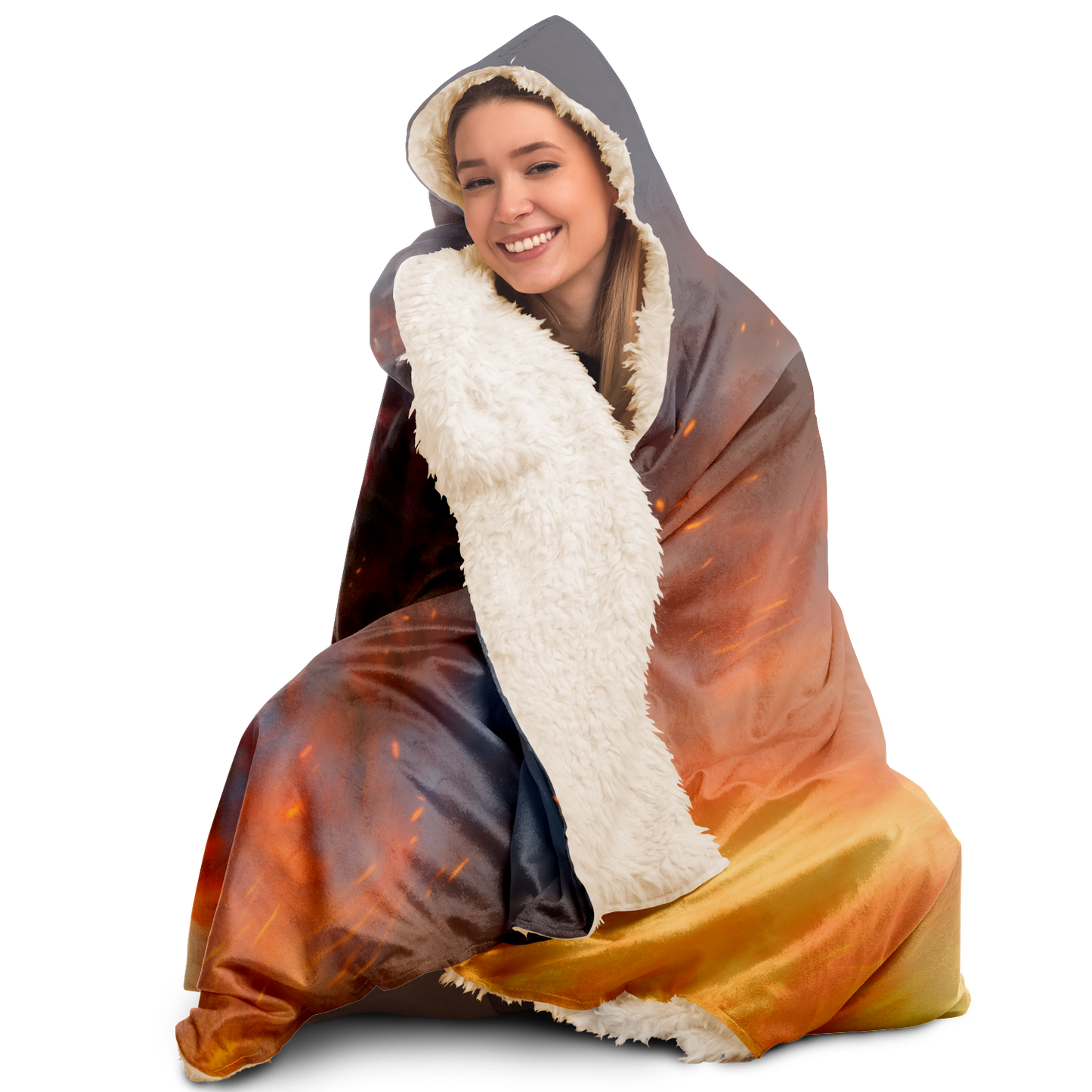 I Am Fire Hooded Blanket