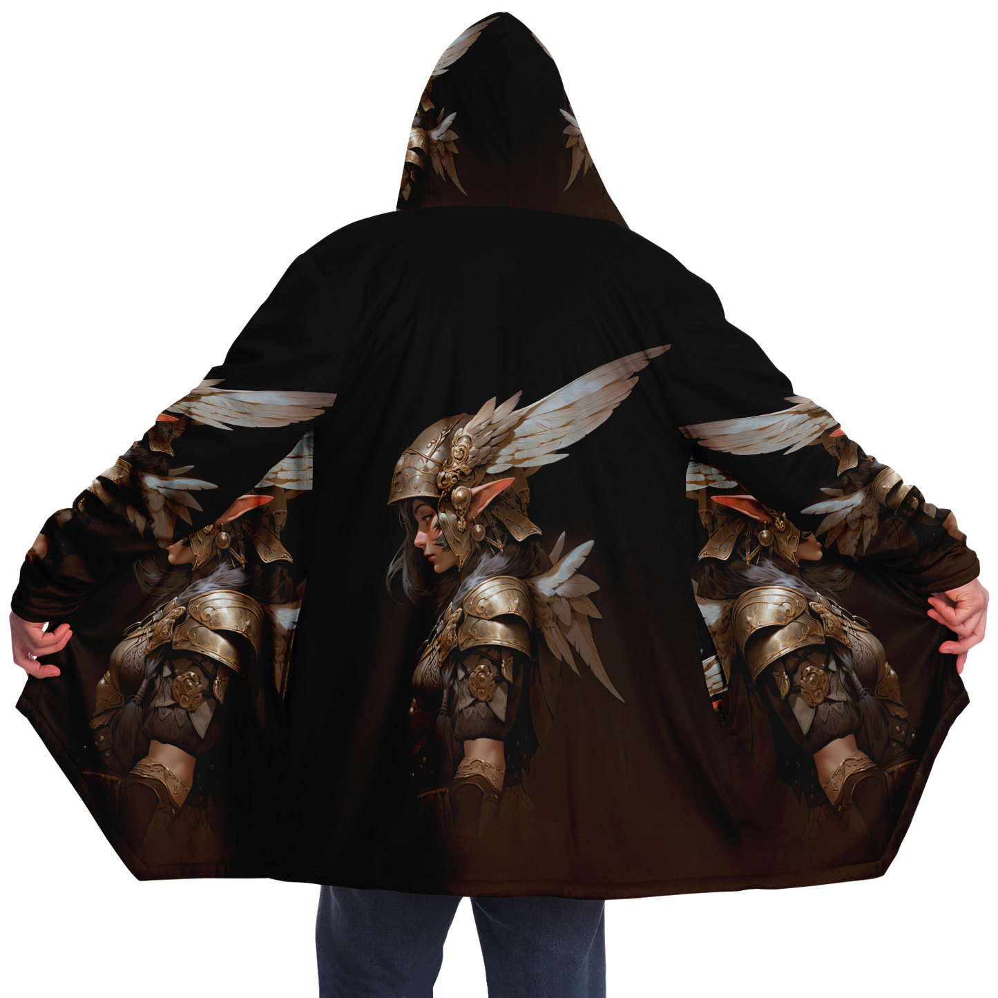 Feather Fae Soldier Microfleece Cloak