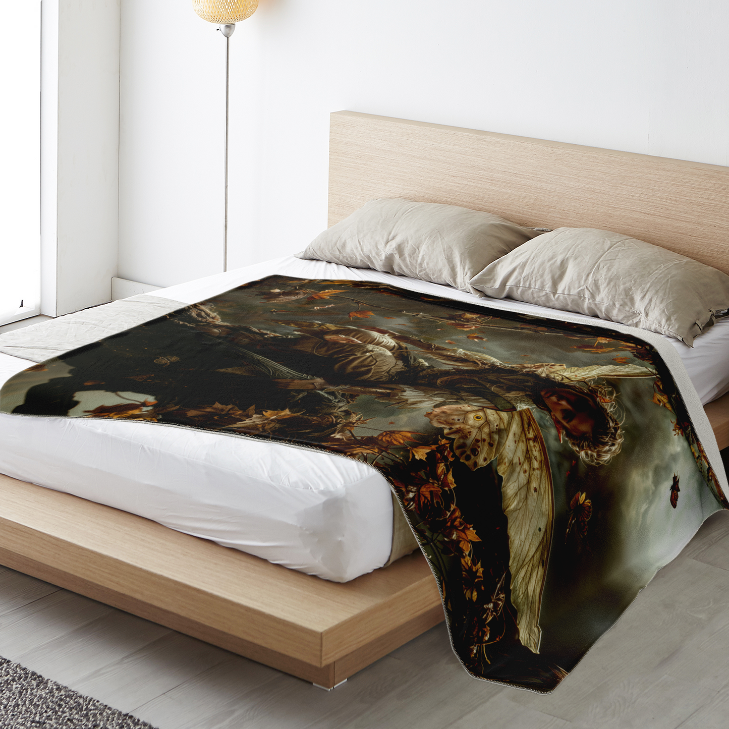 Autumns Winged Watcher Premium Microfleece Blanket