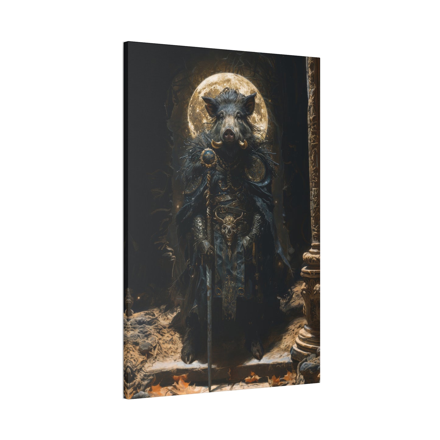 "Shadowtusk Shaman" Canvas Stretched, 0.75" - Print