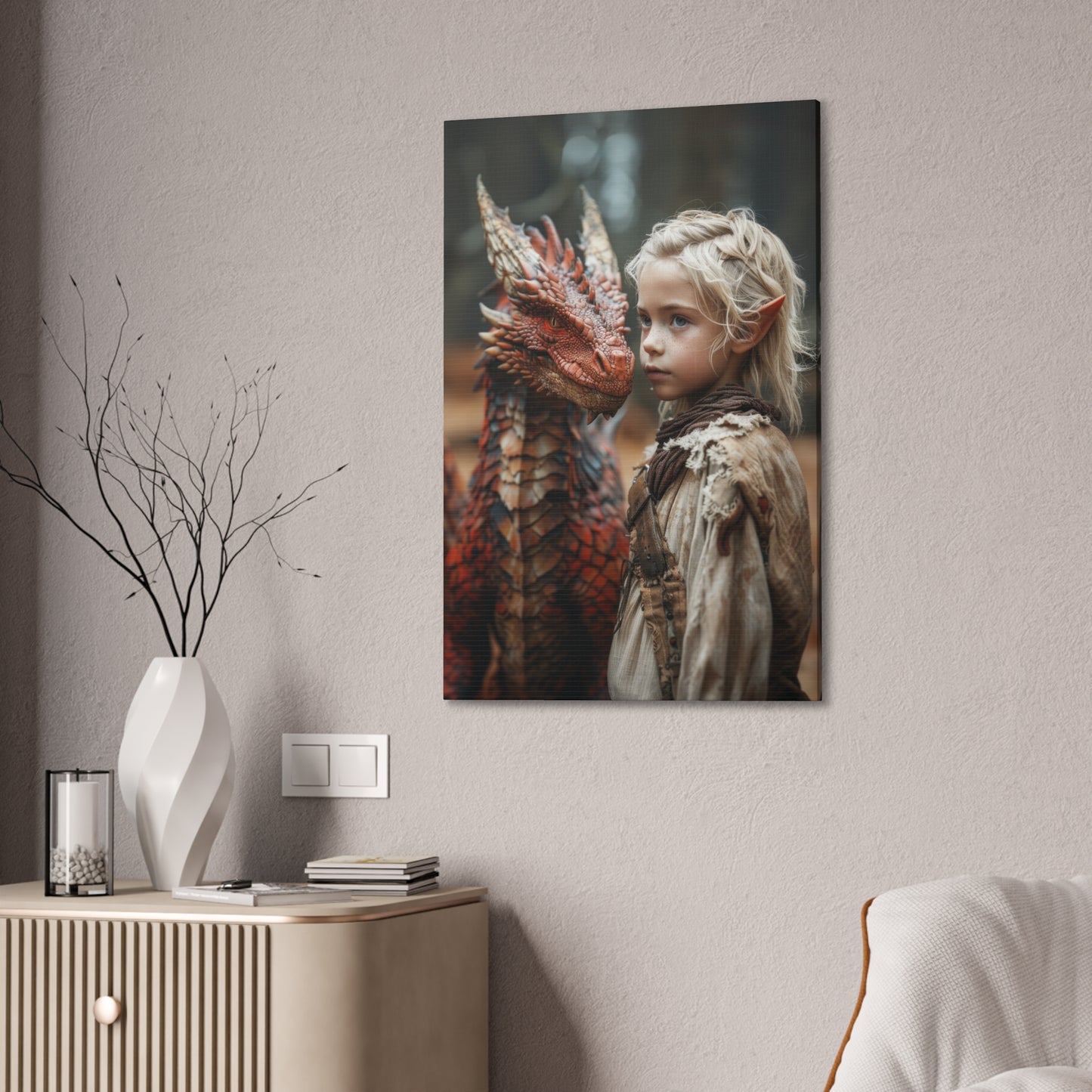 "Dragon Rider In Training" Canvas Stretched, 0.75" - Print