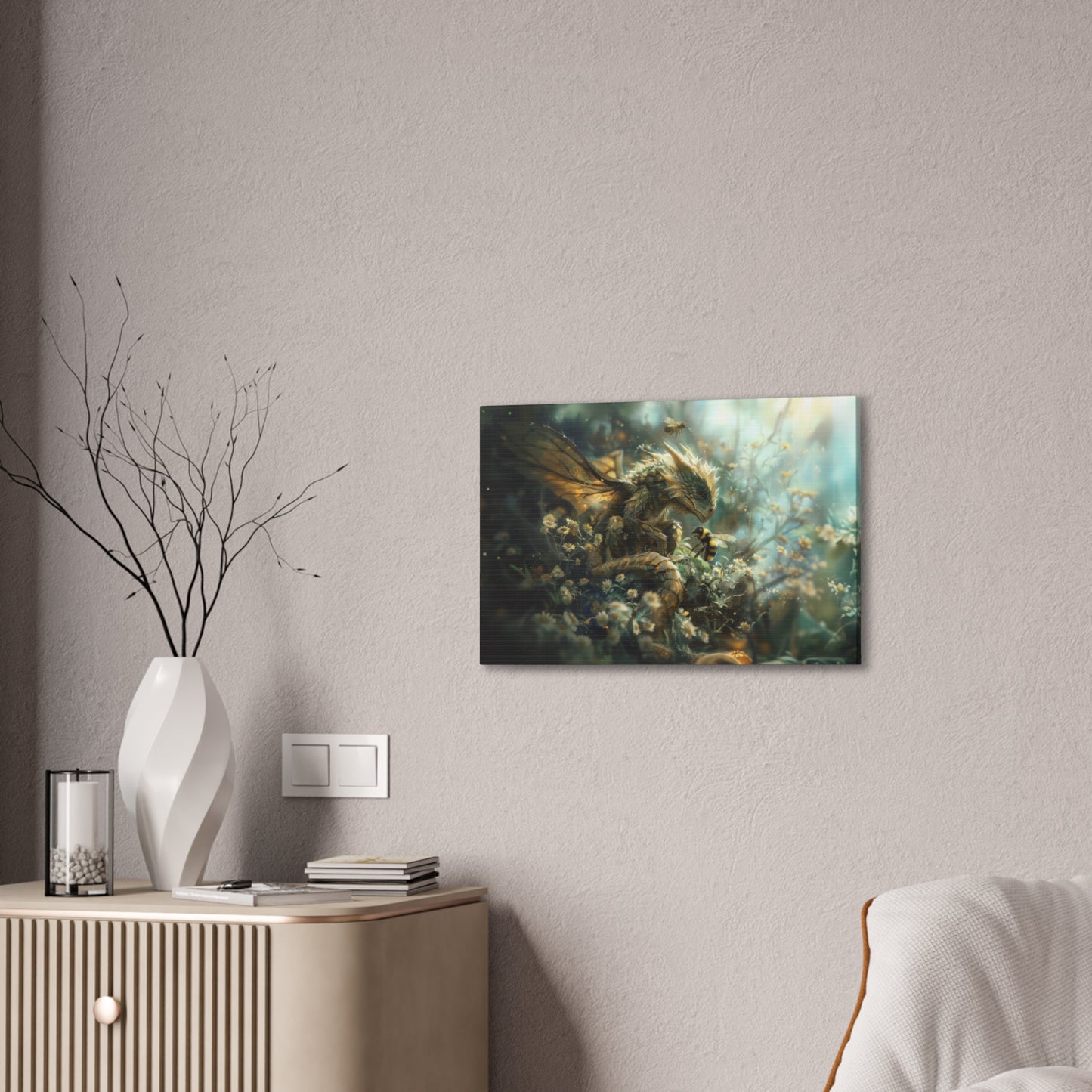 "Bumble Dragon"  Canvas Stretched, 0.75" - Print