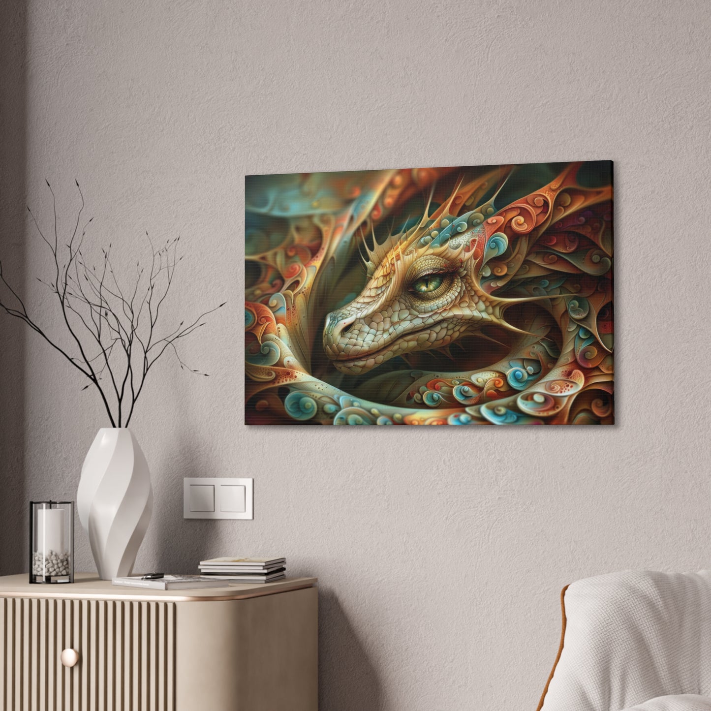 "Spiralwyrm"  Canvas Stretched, 0.75" - Print