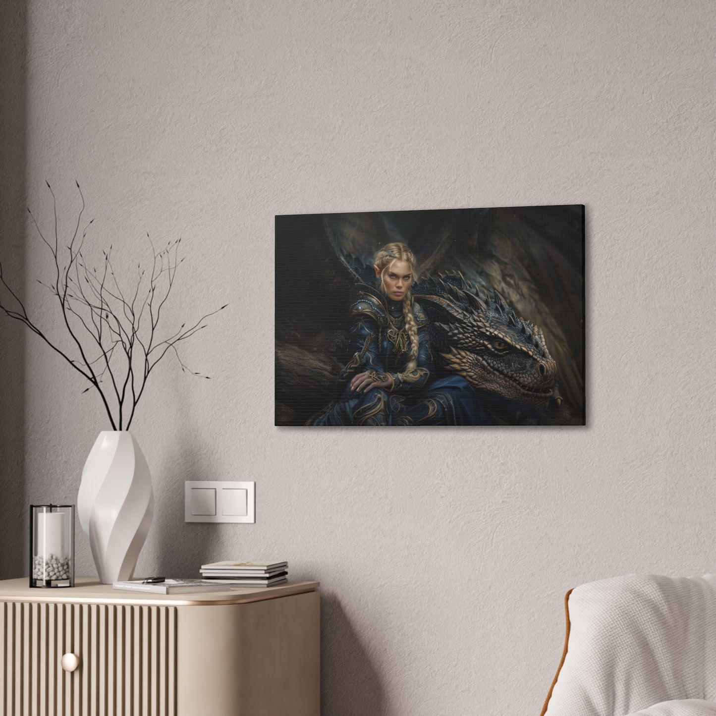 "Queen's Legion Sky Knight"  Canvas Stretched, 0.75" - Print