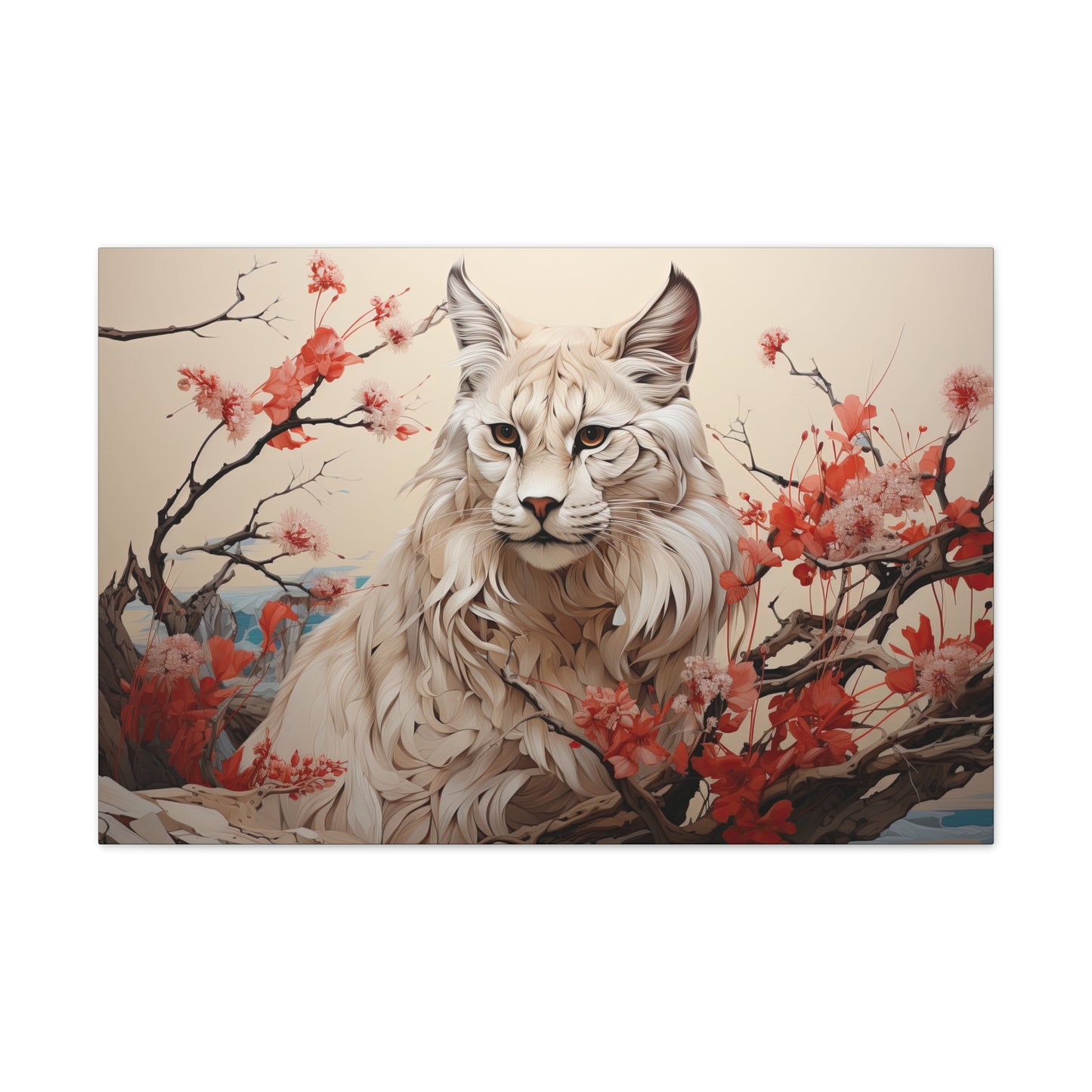 "Scarlet Whiskers Lynx"  Canvas Stretched, 0.75" - Print