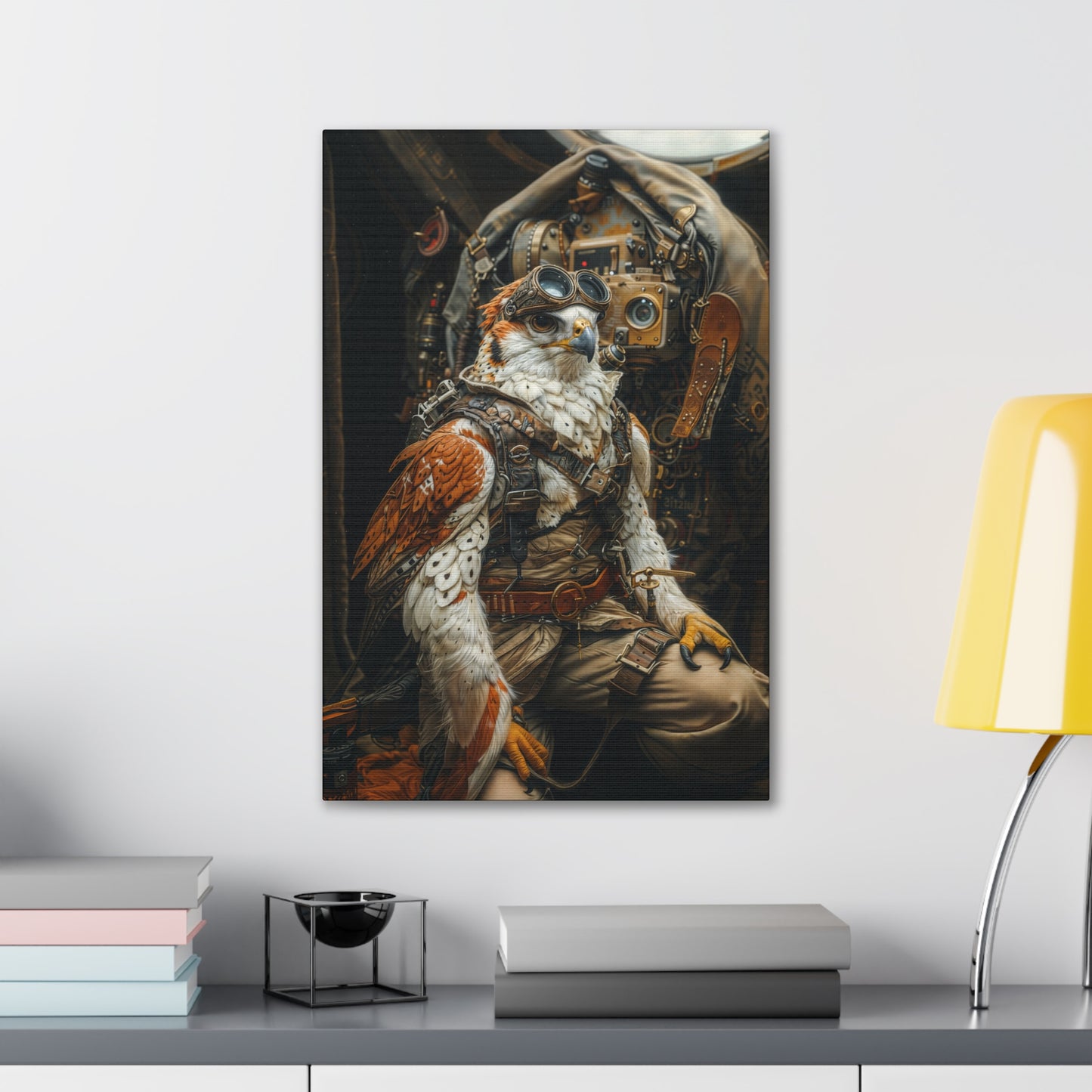 "Time Pilot Falconeer" Canvas Stretched, 0.75" - Print