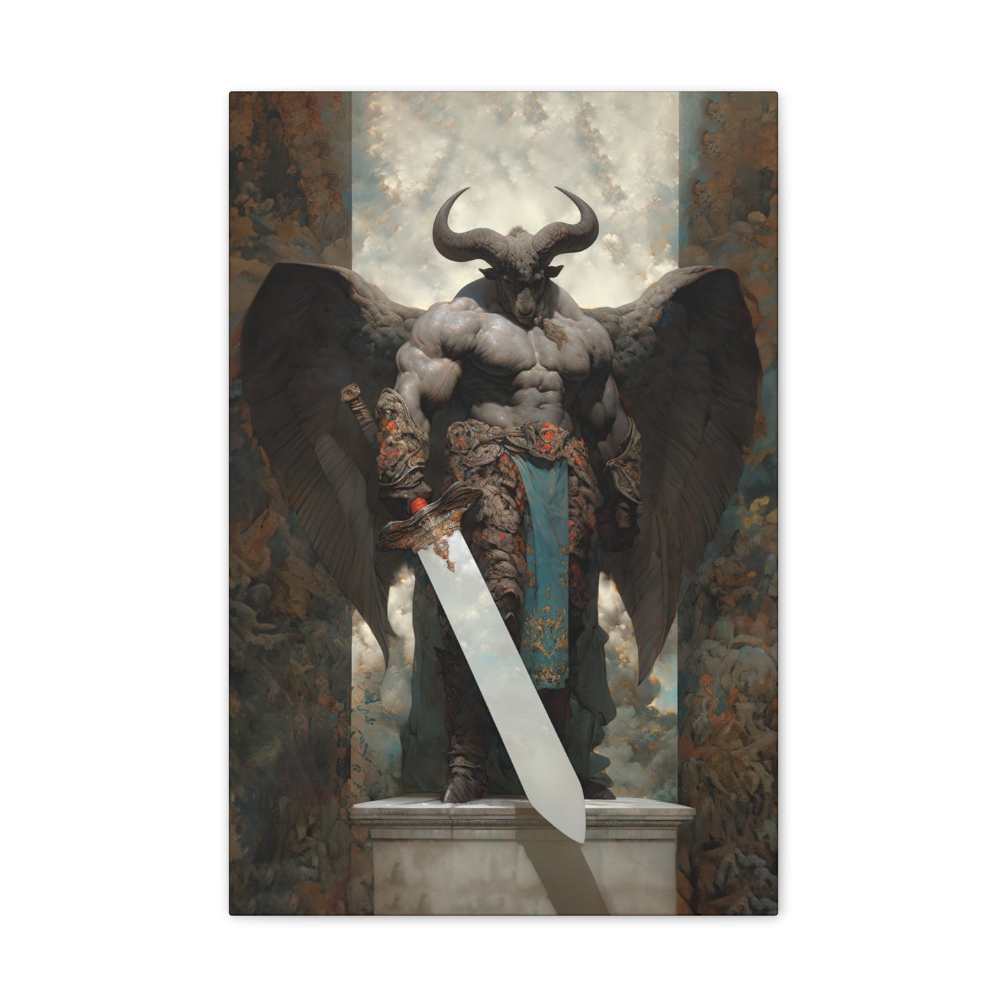 "Winged Minotaur" Canvas Stretched, 0.75" - Print