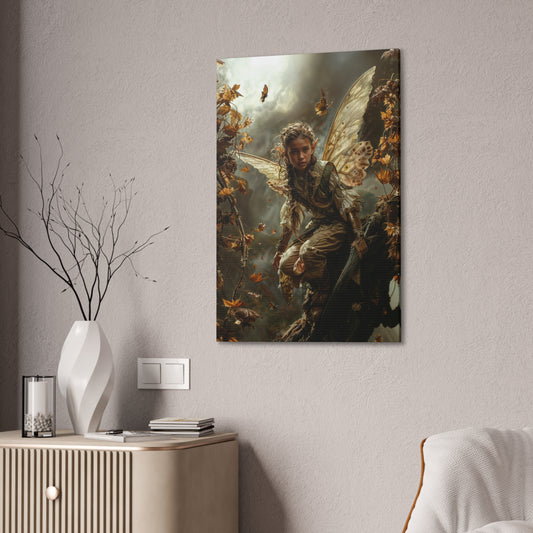 "Autumns Winged Watcher" Canvas Stretched, 0.75" - Print