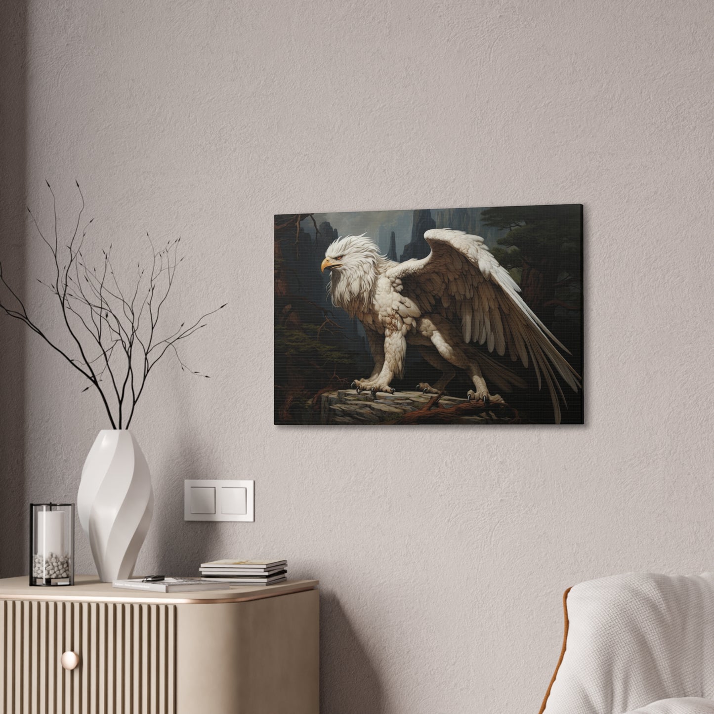 "Forest Sentinel Griffonr"  Canvas Stretched, 0.75" - Print