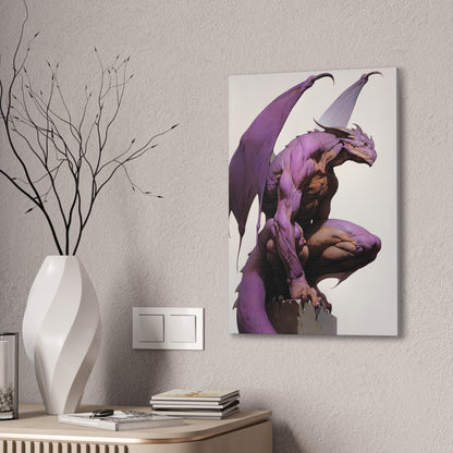 "Zephyrion The Violet Winged Draconian" Canvas Stretched, 0.75" - Print