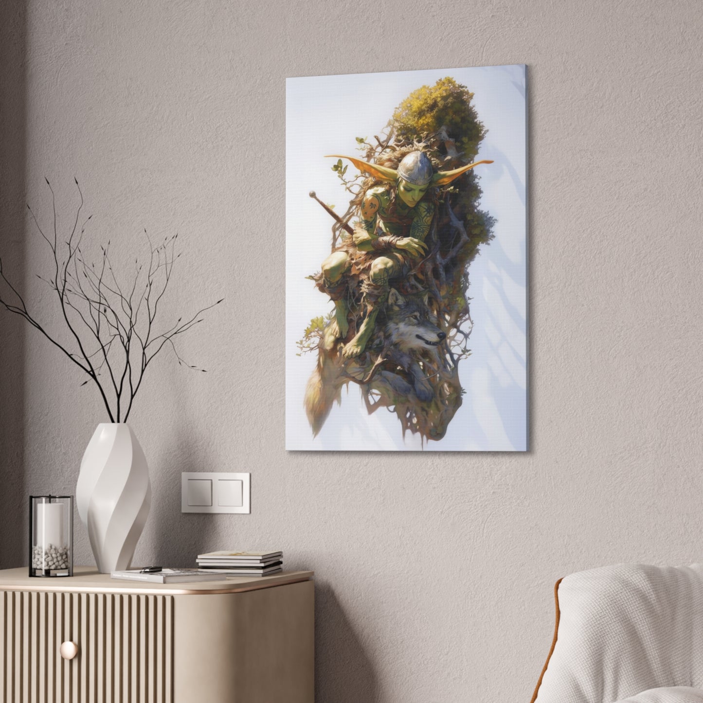 "Floating Gardens Escape" Canvas Stretched, 0.75" - Print