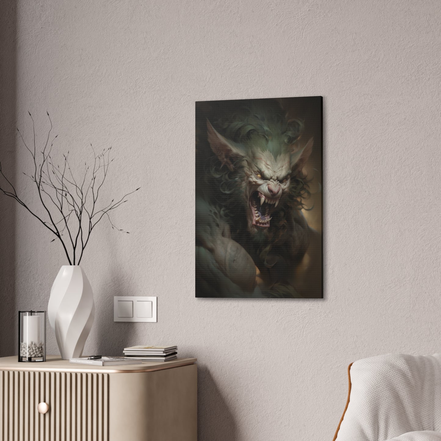 "Werecat" Canvas Stretched, 0.75" - Print